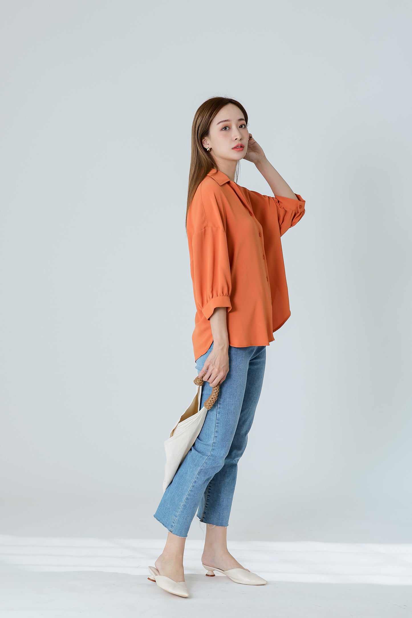 Emmalyn Oversized Shirt - Orange