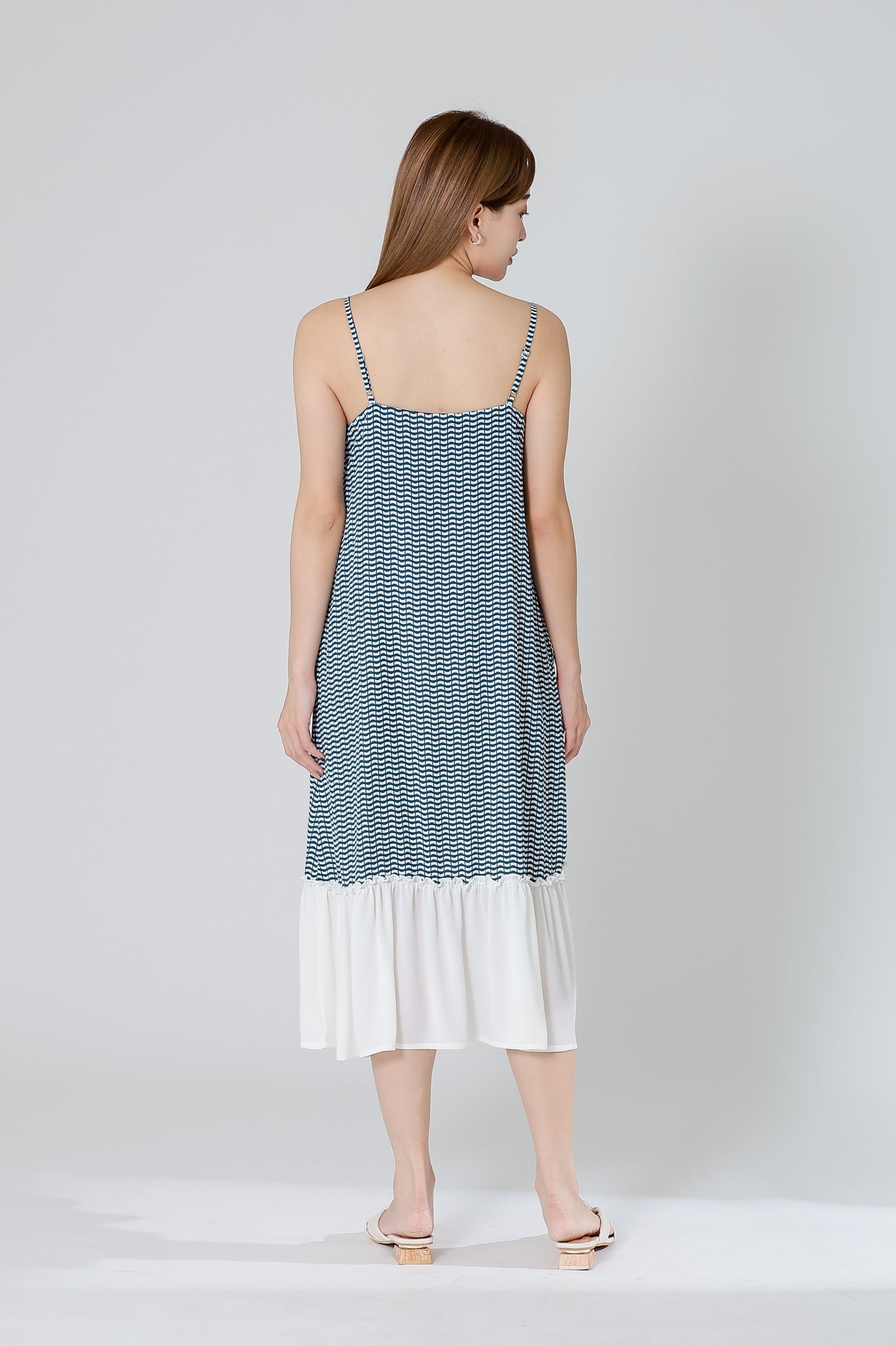 Fanny Camisole Ruffles Dress - Emerald