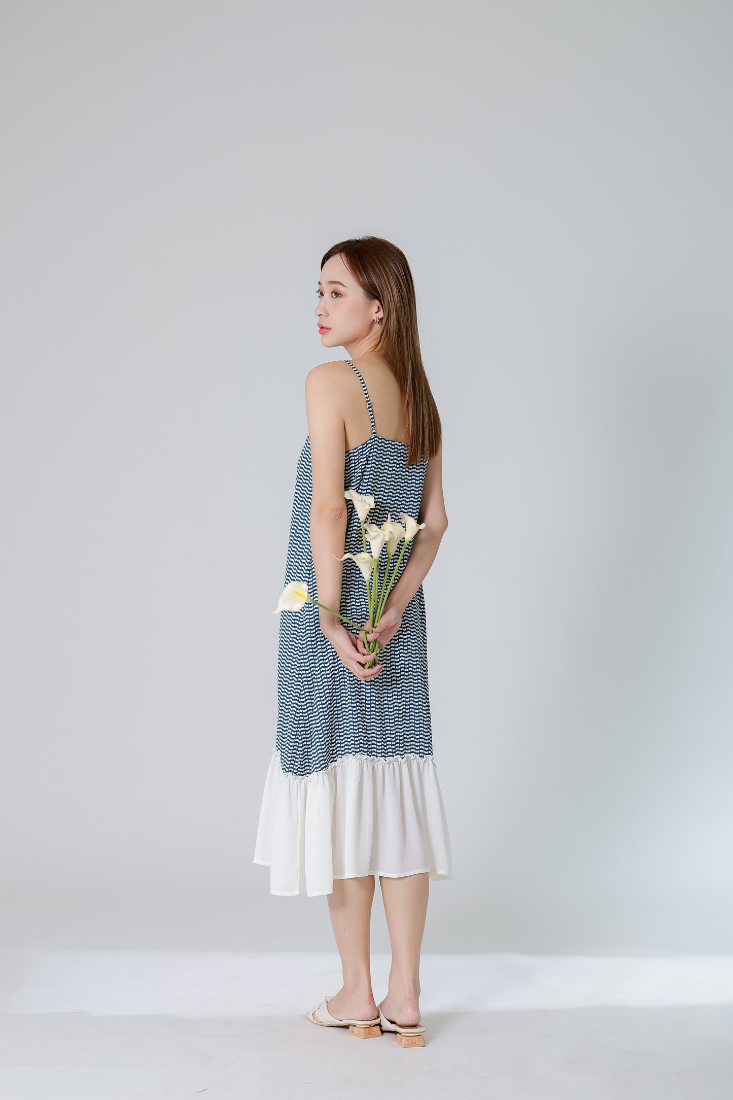 Fanny Camisole Ruffles Dress - Emerald