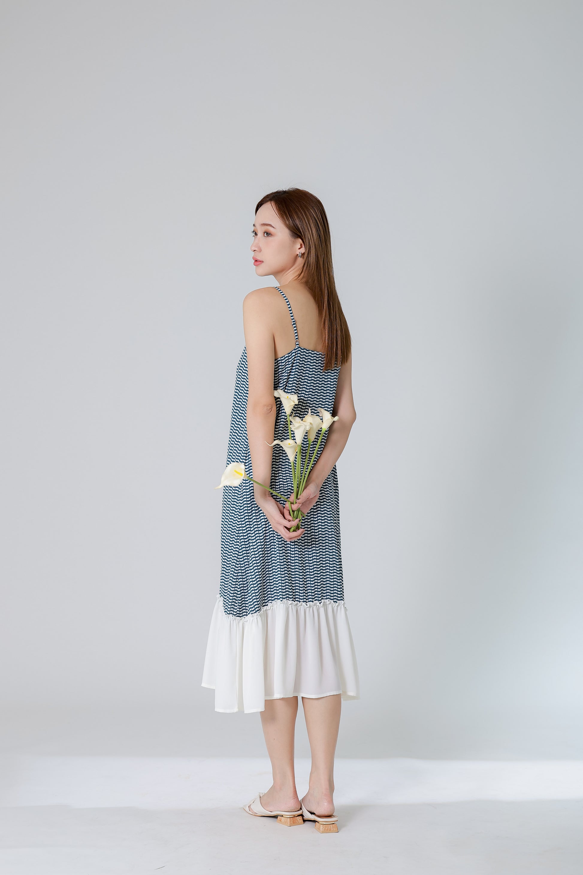 Fanny Camisole Ruffles Dress - Emerald