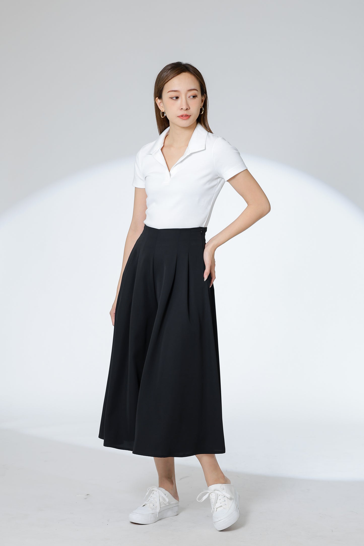 Franka Flared Skort - Black