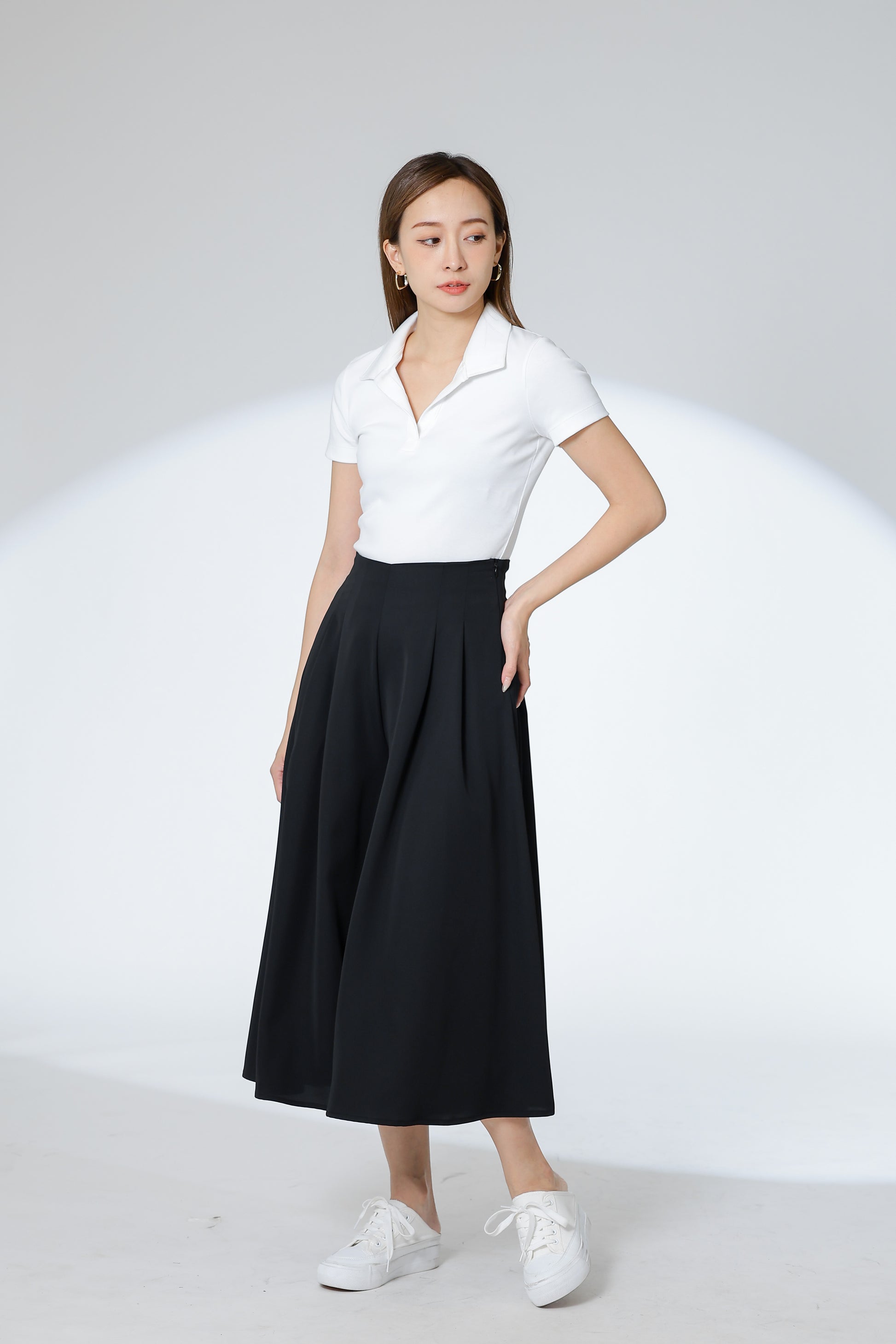 Franka Flared Skort - Black