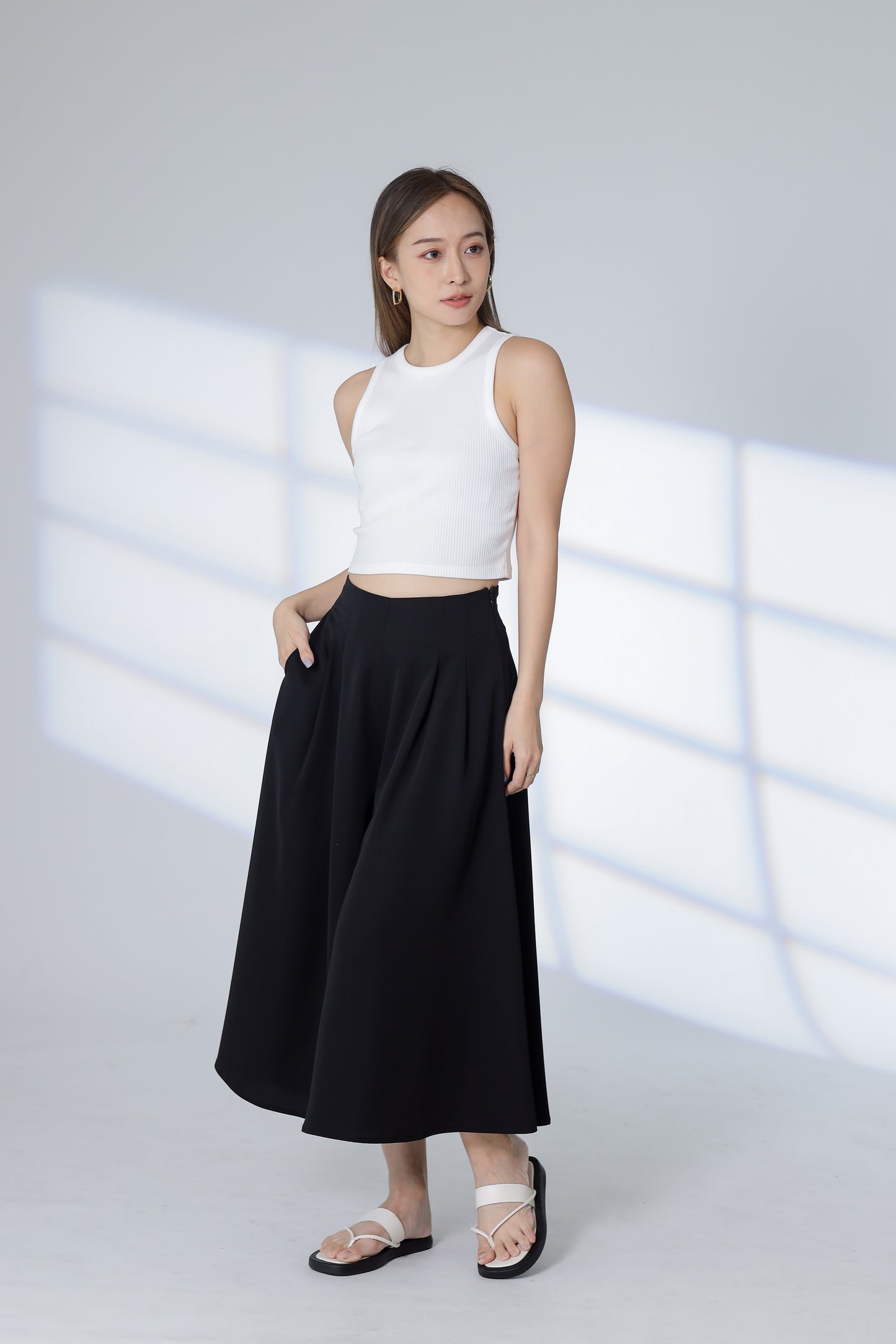 Franka Flared Skort - Black