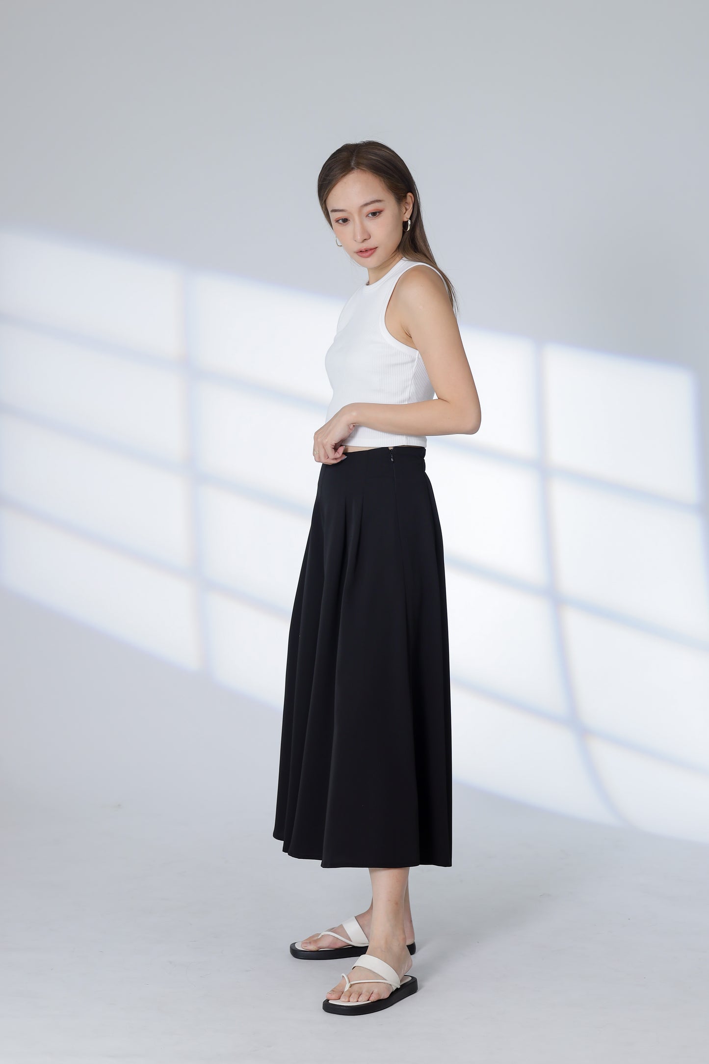 Franka Flared Skort - Black