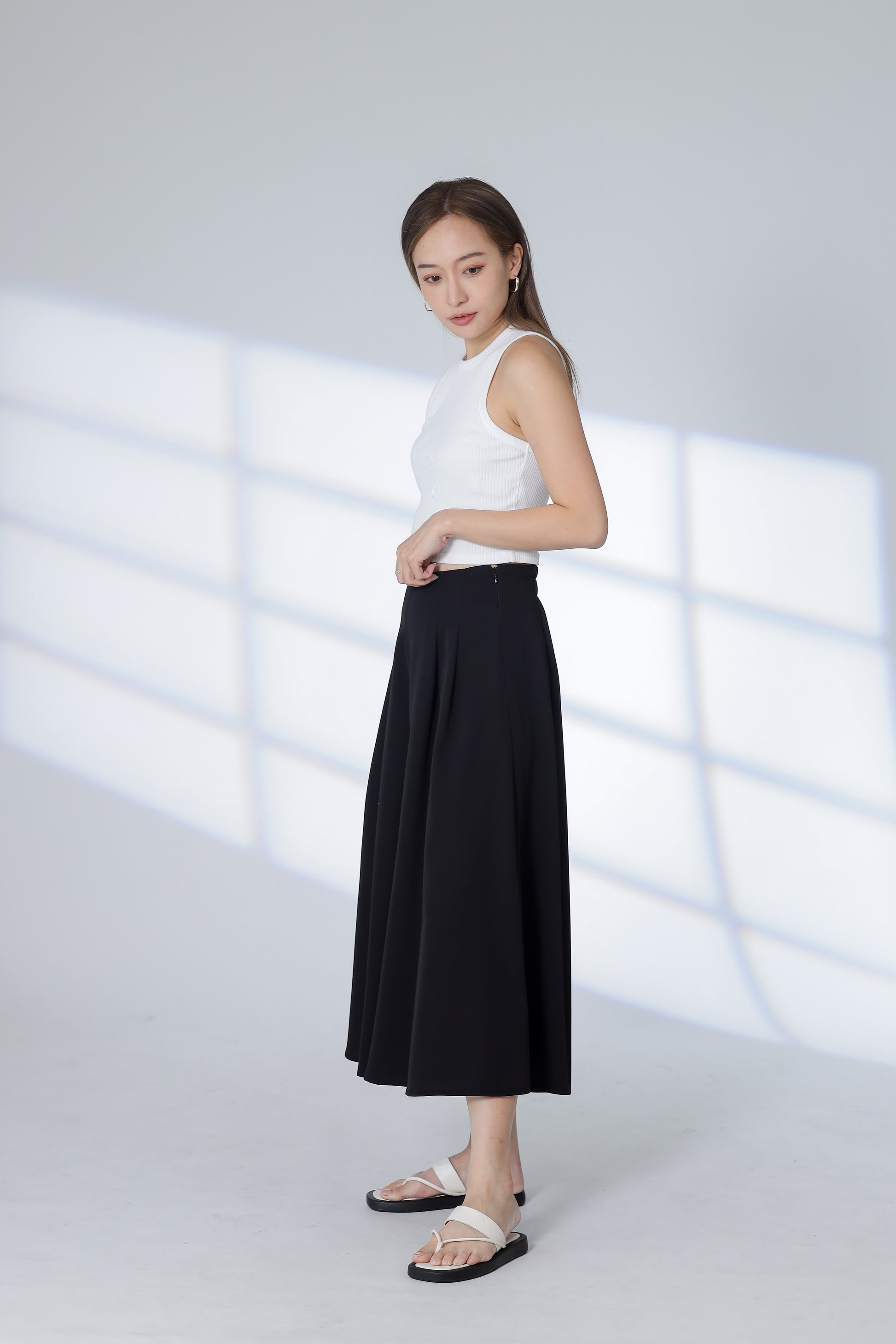 Franka Flared Skort - Black