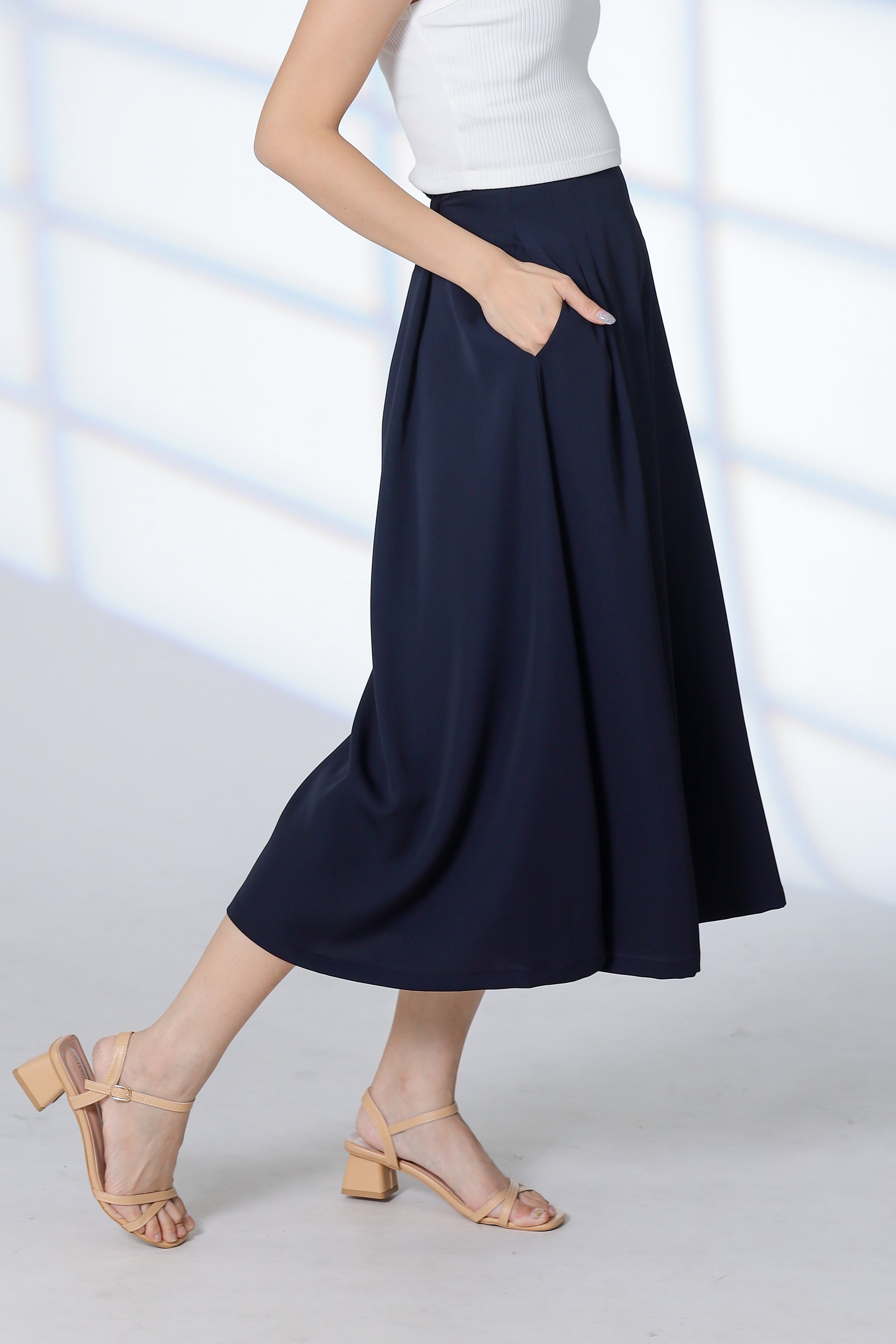 Franka Flared Skort - Navy