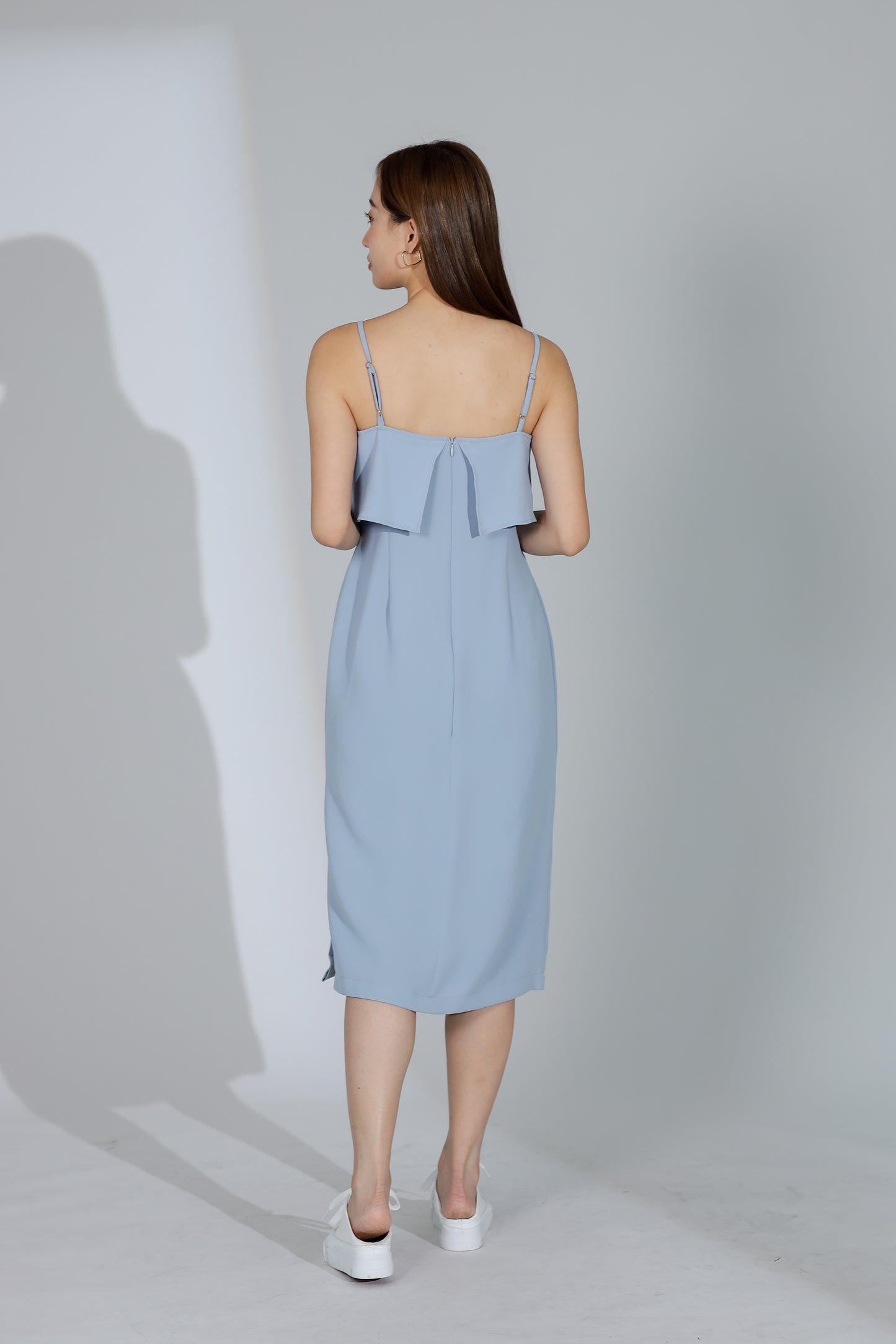 Freya Side Slit Cami Dress - Bluish Grey