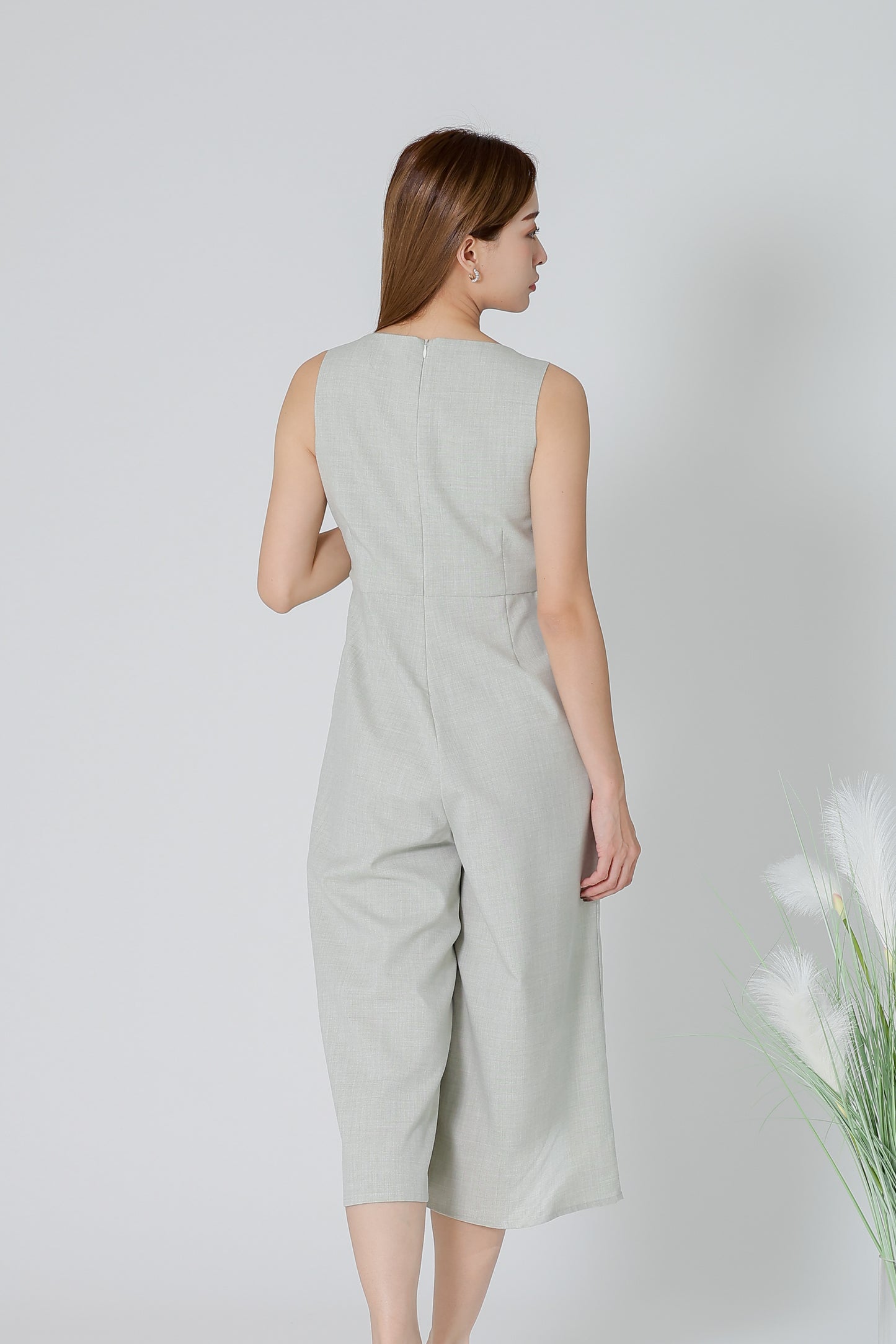 Frida Wrap Jumpsuit - Light Sage