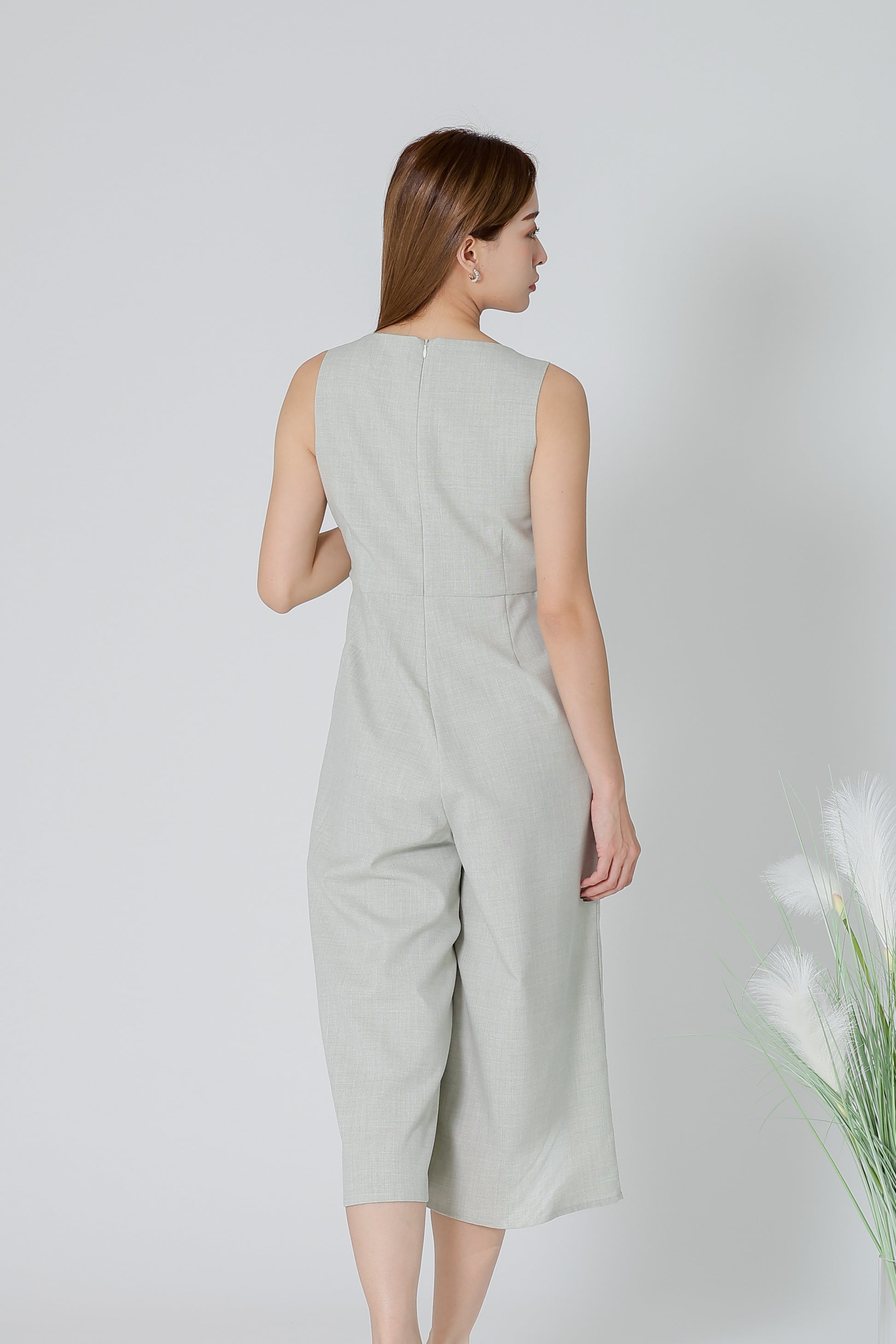 Frida Wrap Jumpsuit - Light Sage