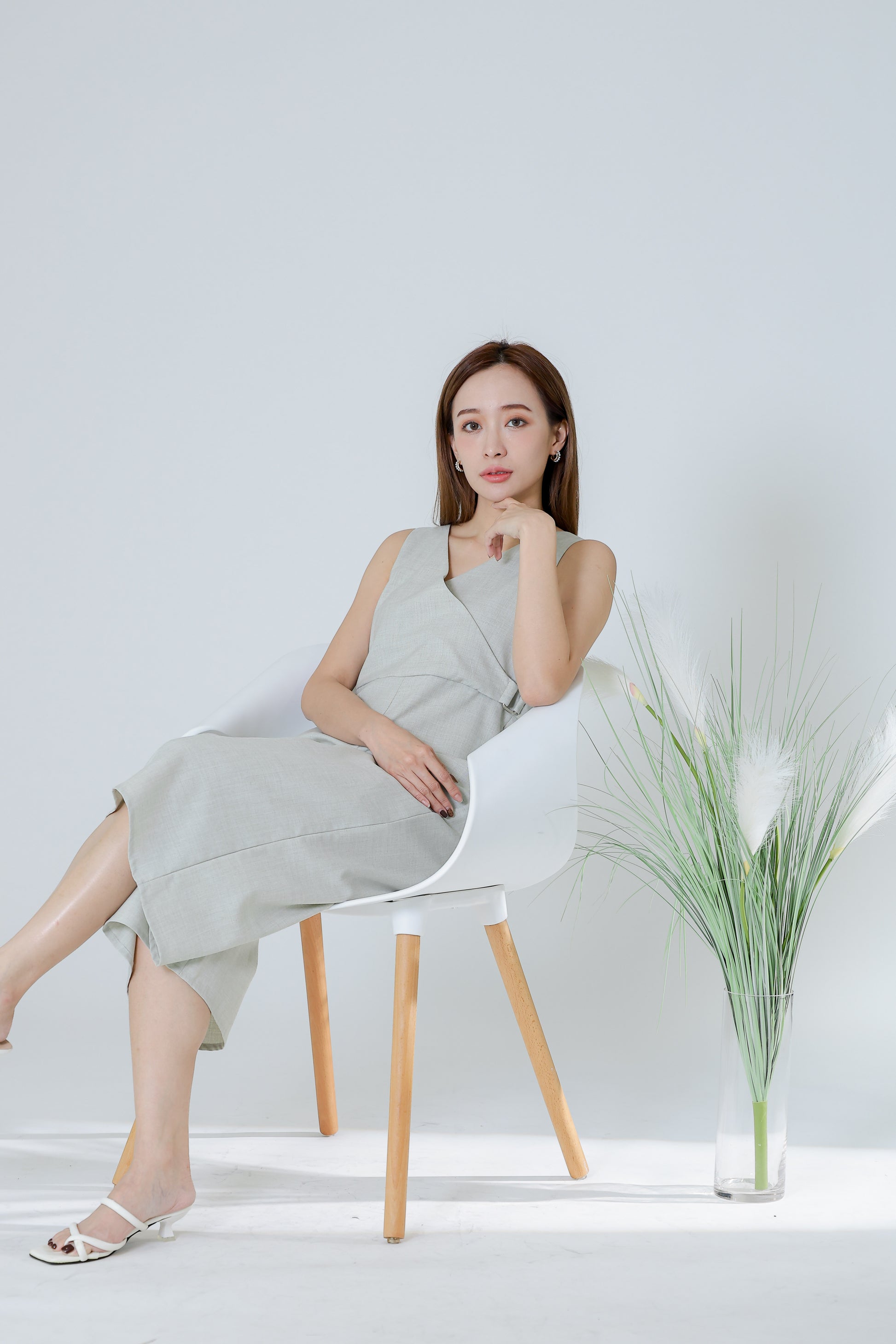 Frida Wrap Jumpsuit - Light Sage