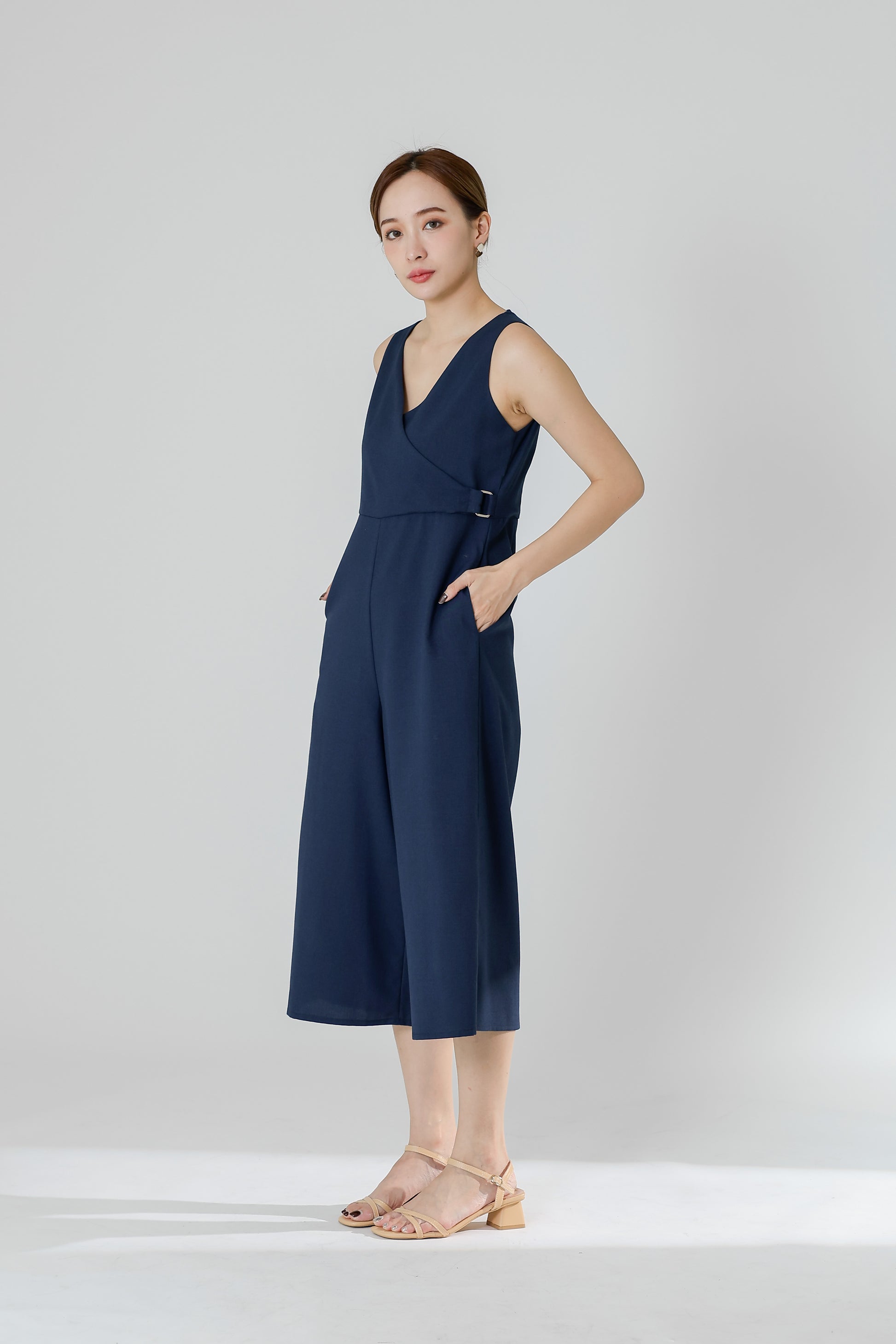 Frida Wrap Jumpsuit - Navy