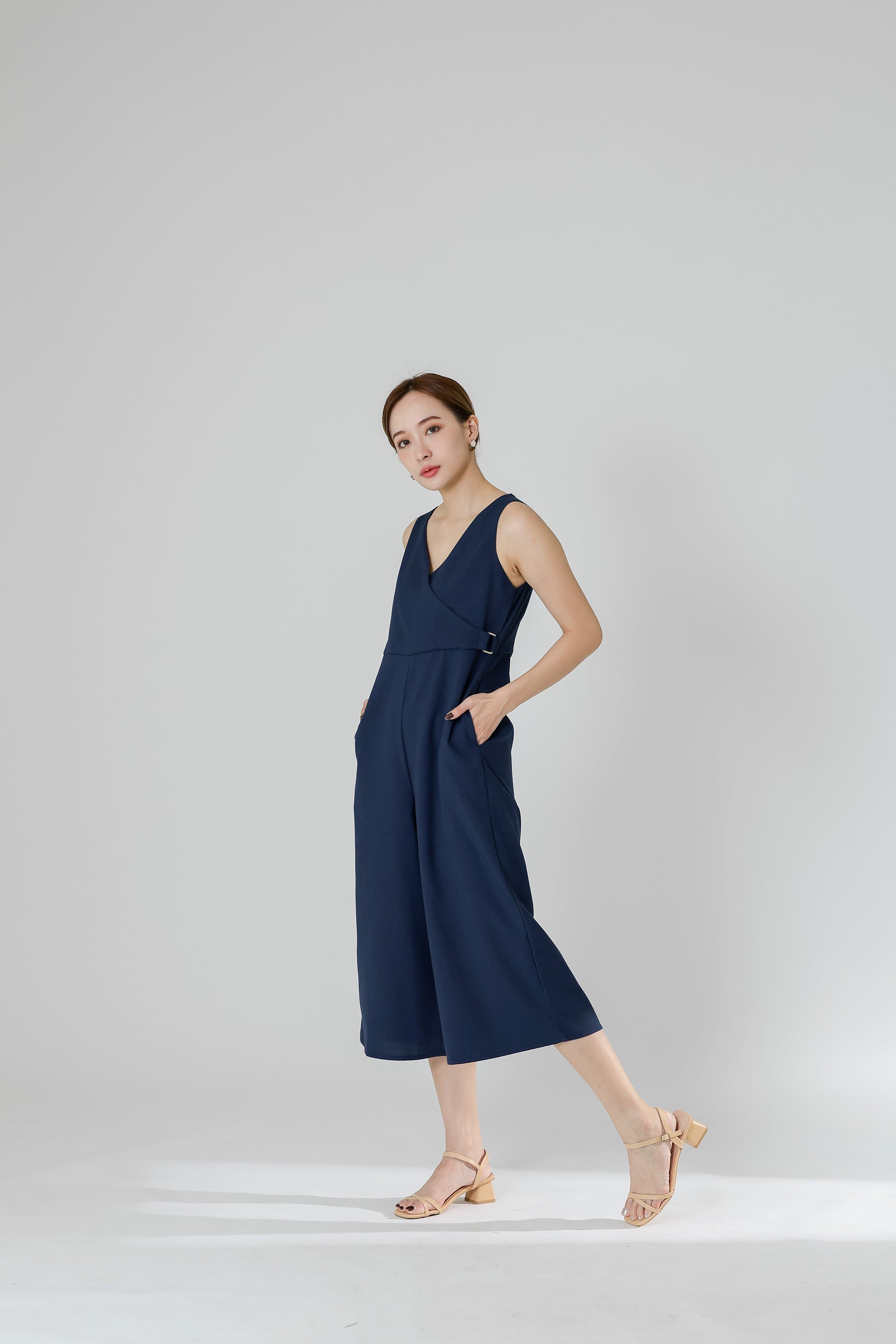 Frida Wrap Jumpsuit - Navy