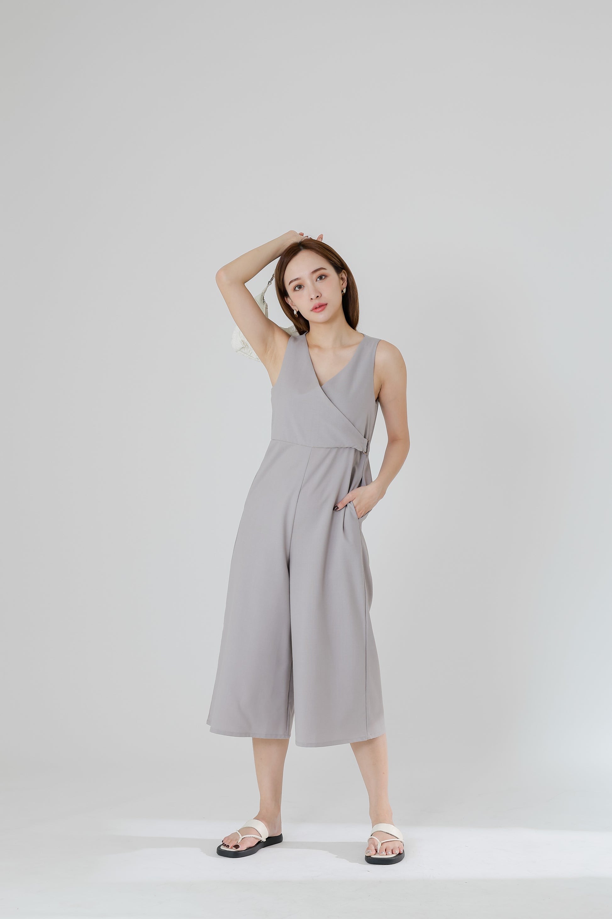 Frida Wrap Jumpsuit - Taupe