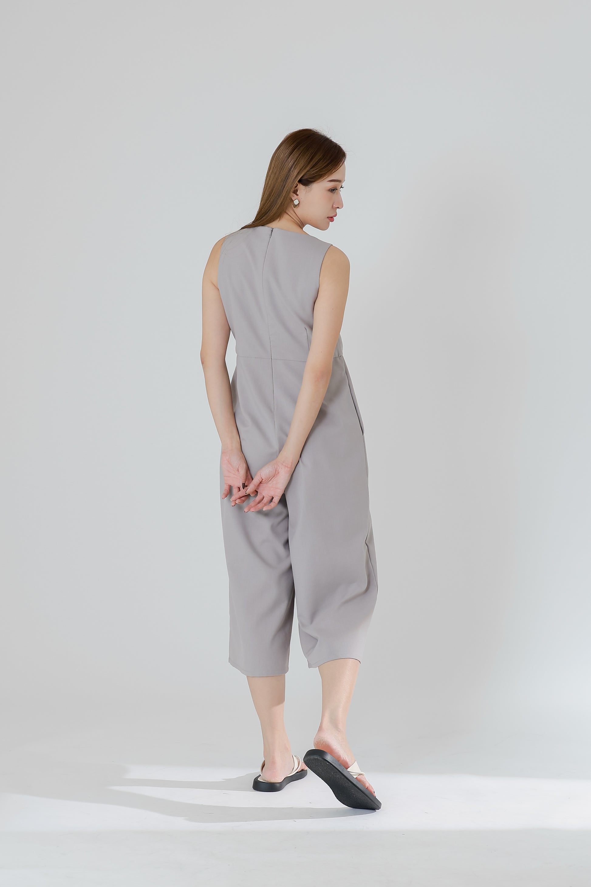 Frida Wrap Jumpsuit - Taupe