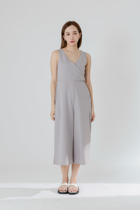 Frida Wrap Jumpsuit - Taupe
