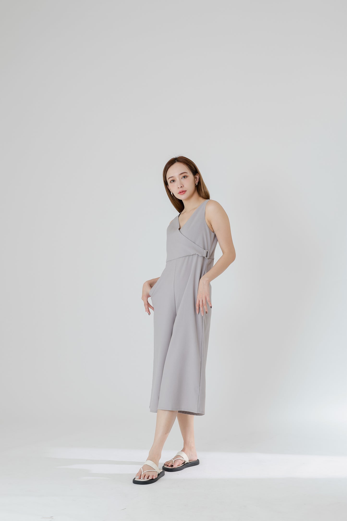 Frida Wrap Jumpsuit - Taupe