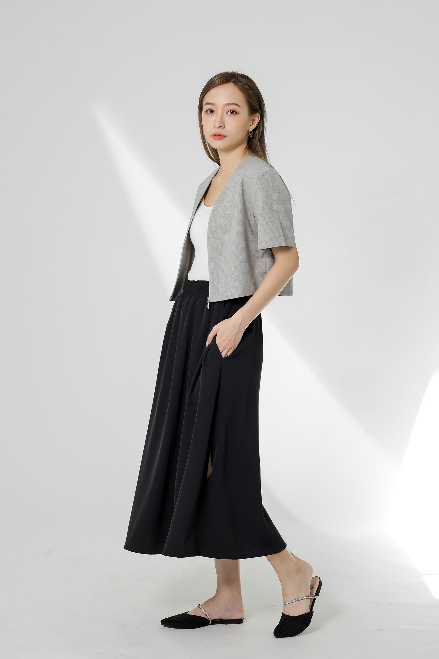 Gillian Flared Skirt - Black