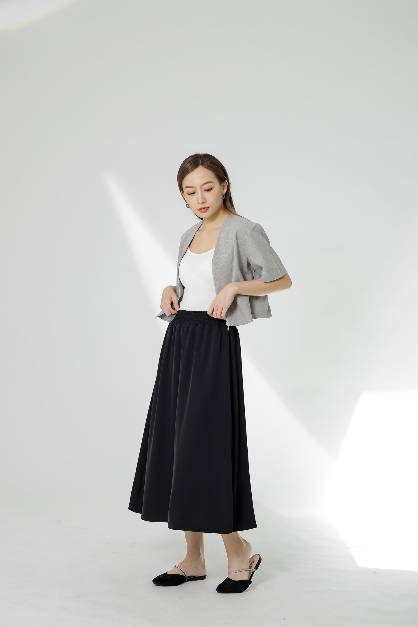 Gillian Flared Skirt - Black