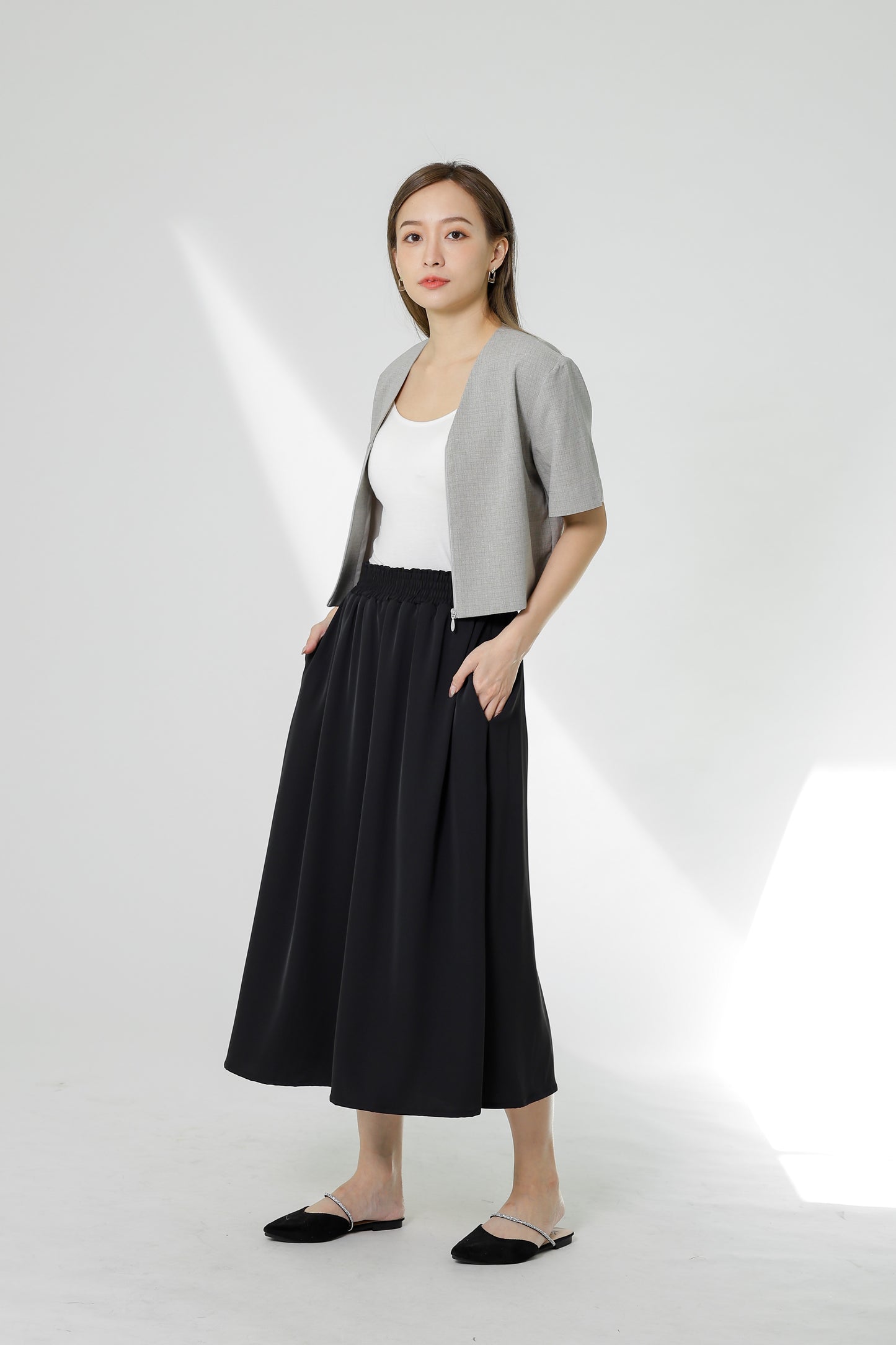 Gillian Flared Skirt - Black