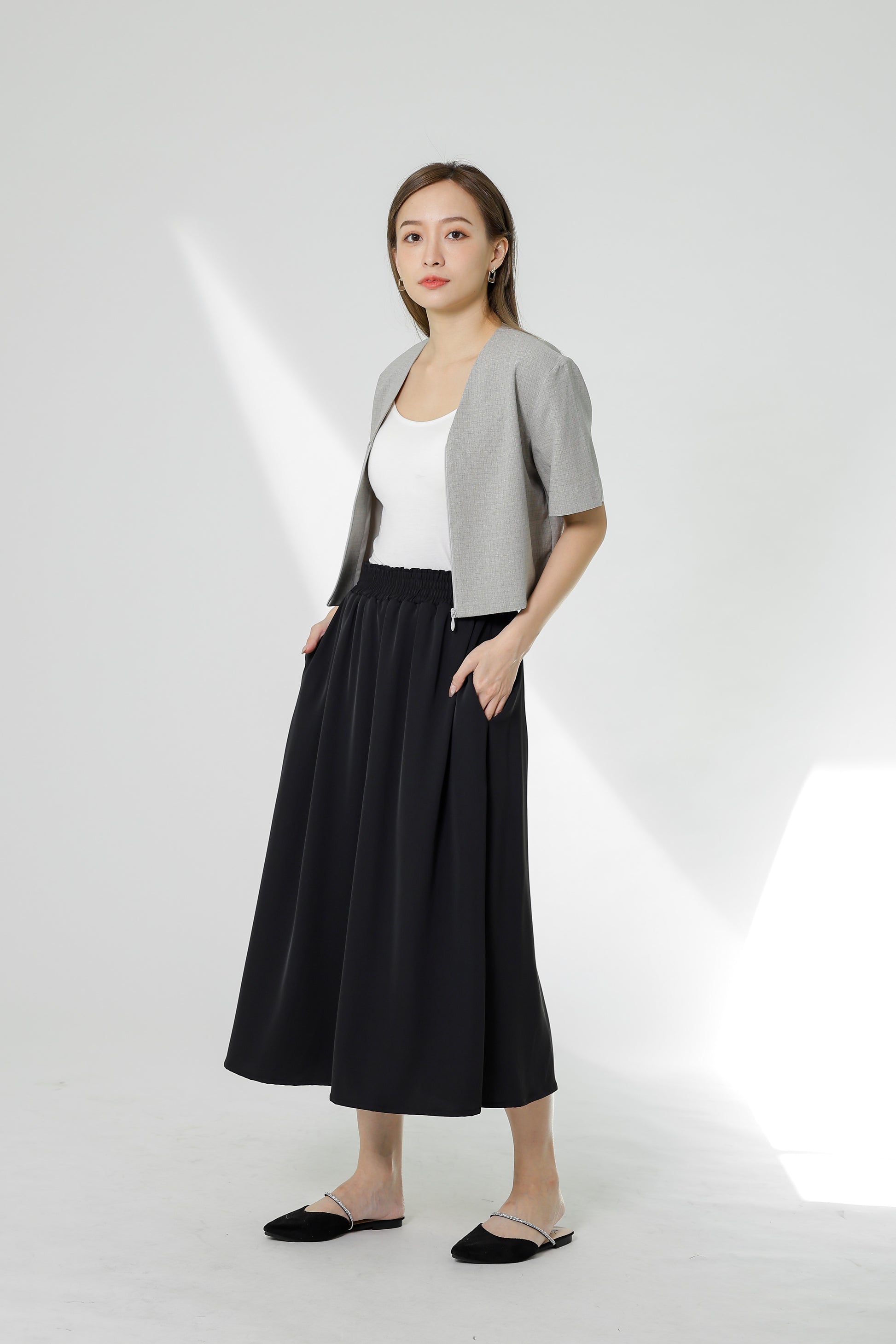 Gillian Flared Skirt - Black