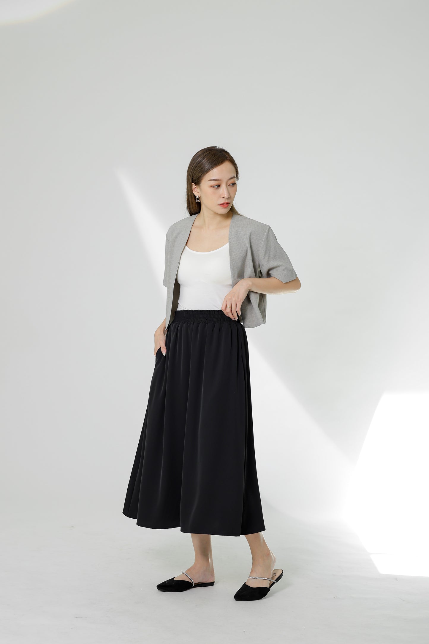Gillian Flared Skirt - Black