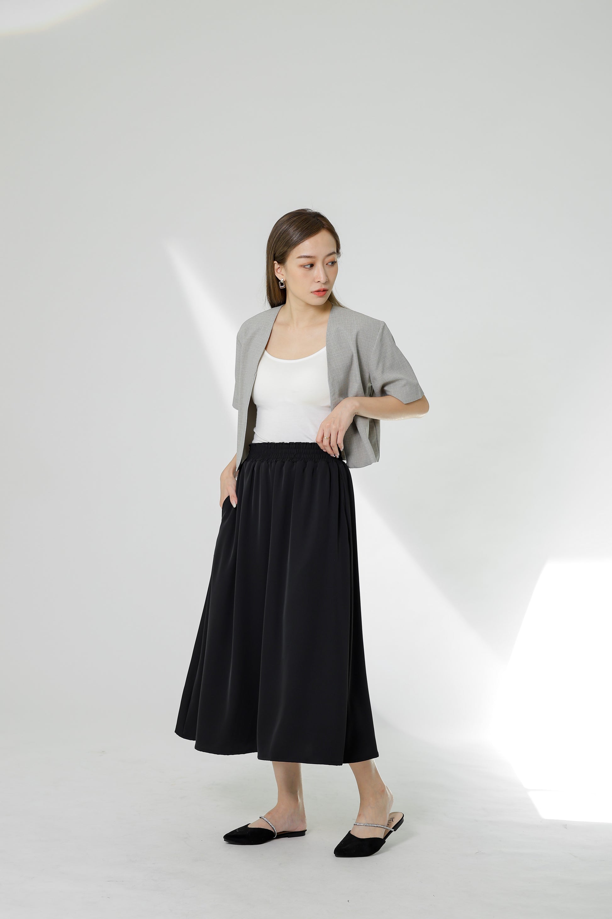 Gillian Flared Skirt - Black