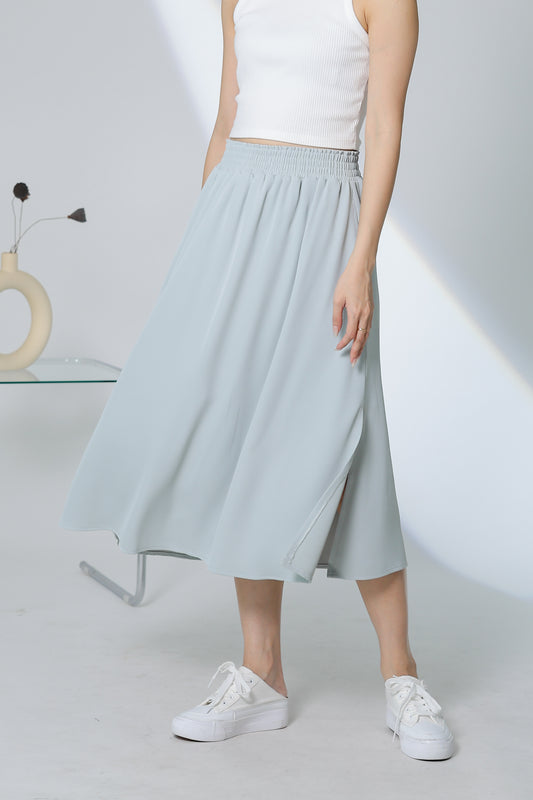 Gillian Flared Skirt - Light Sage