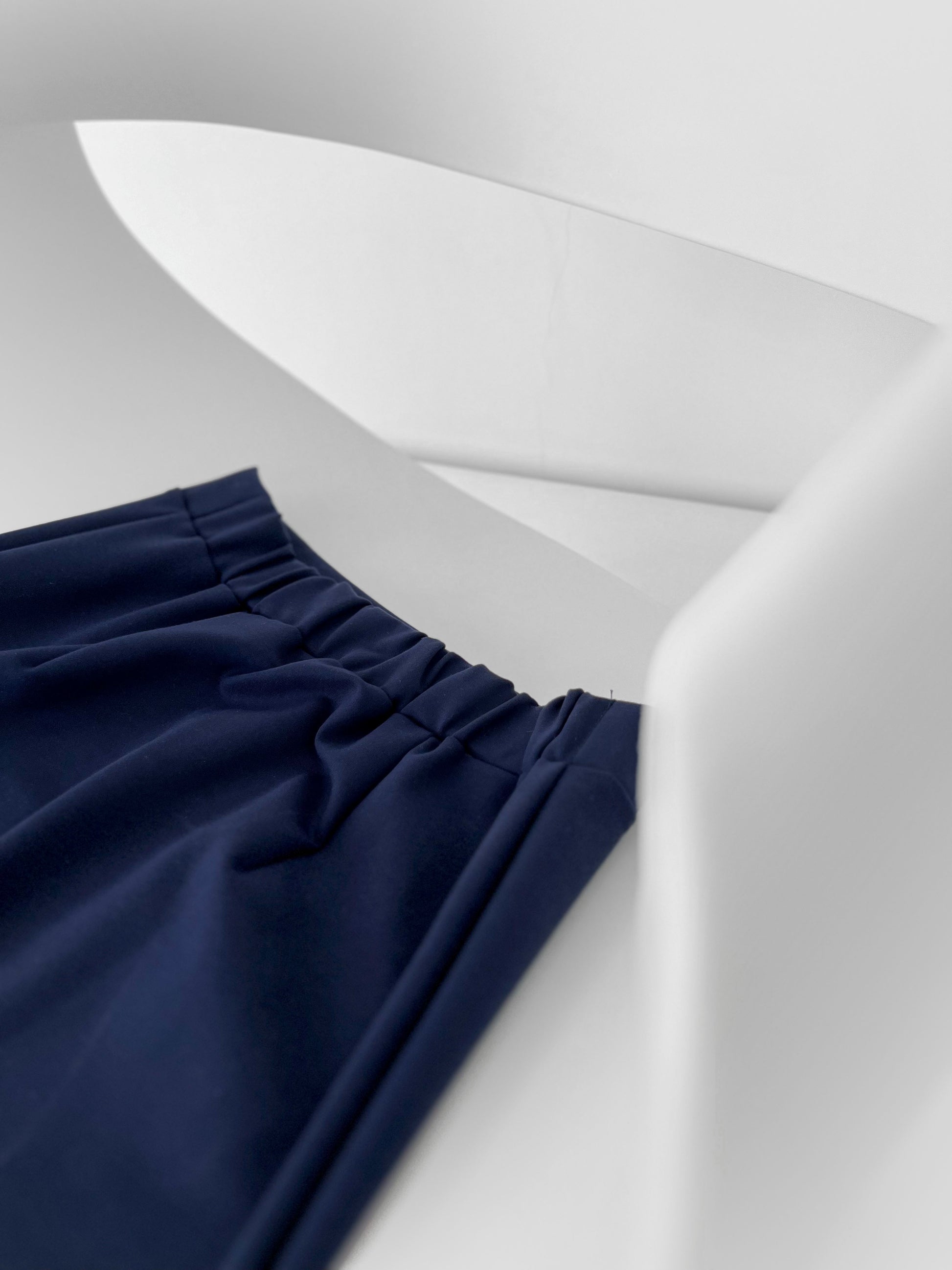 Kaci Midi Skirt with Slit - Navy