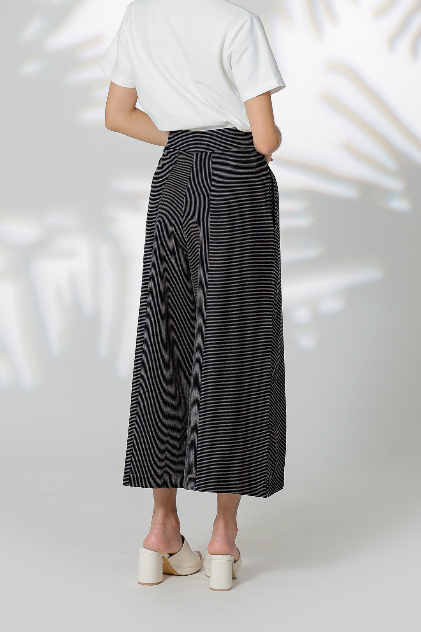 Gracie Striped Wide Leg Pant - Black