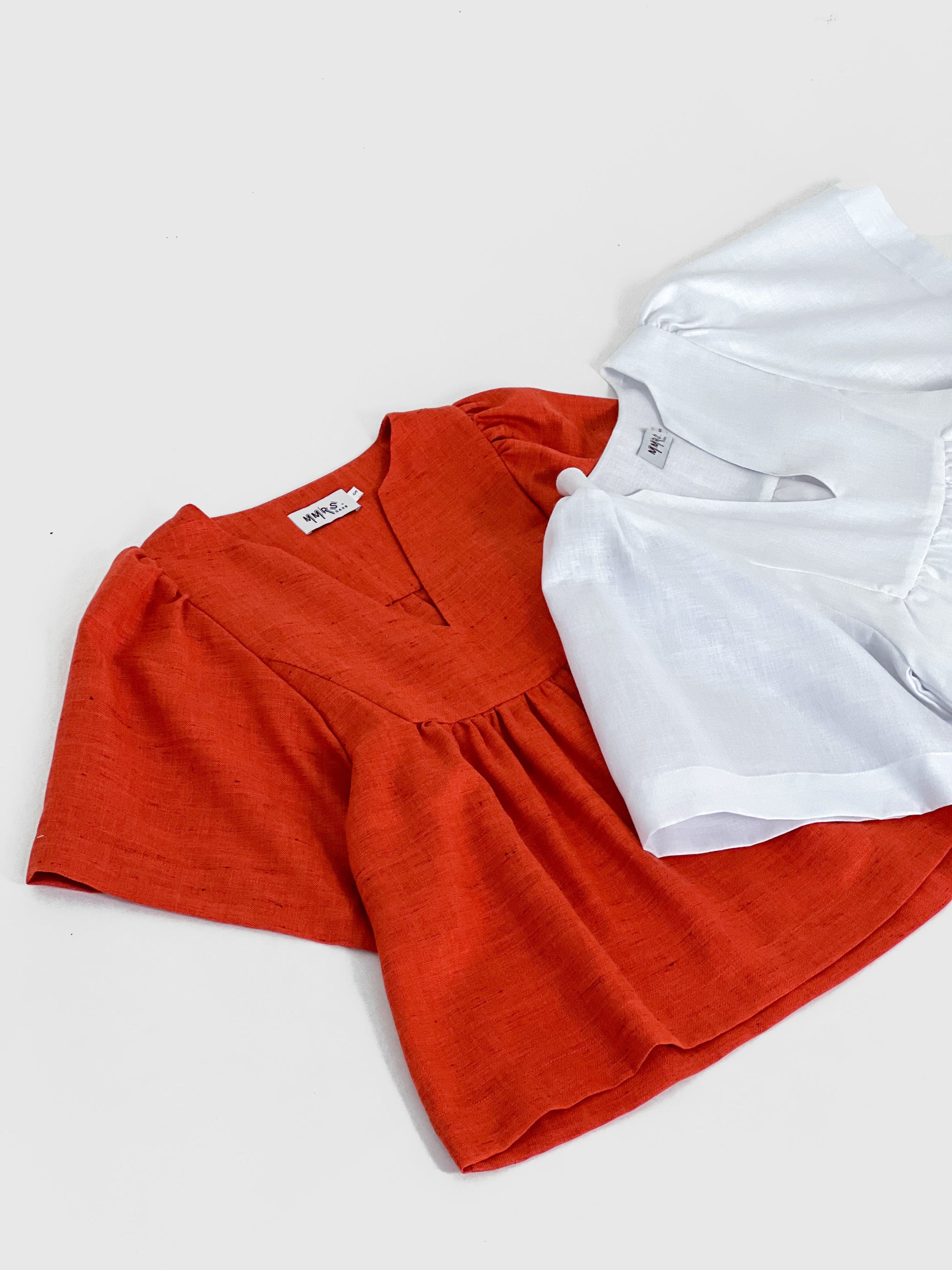 Hannah Babydoll Blouse - Orange
