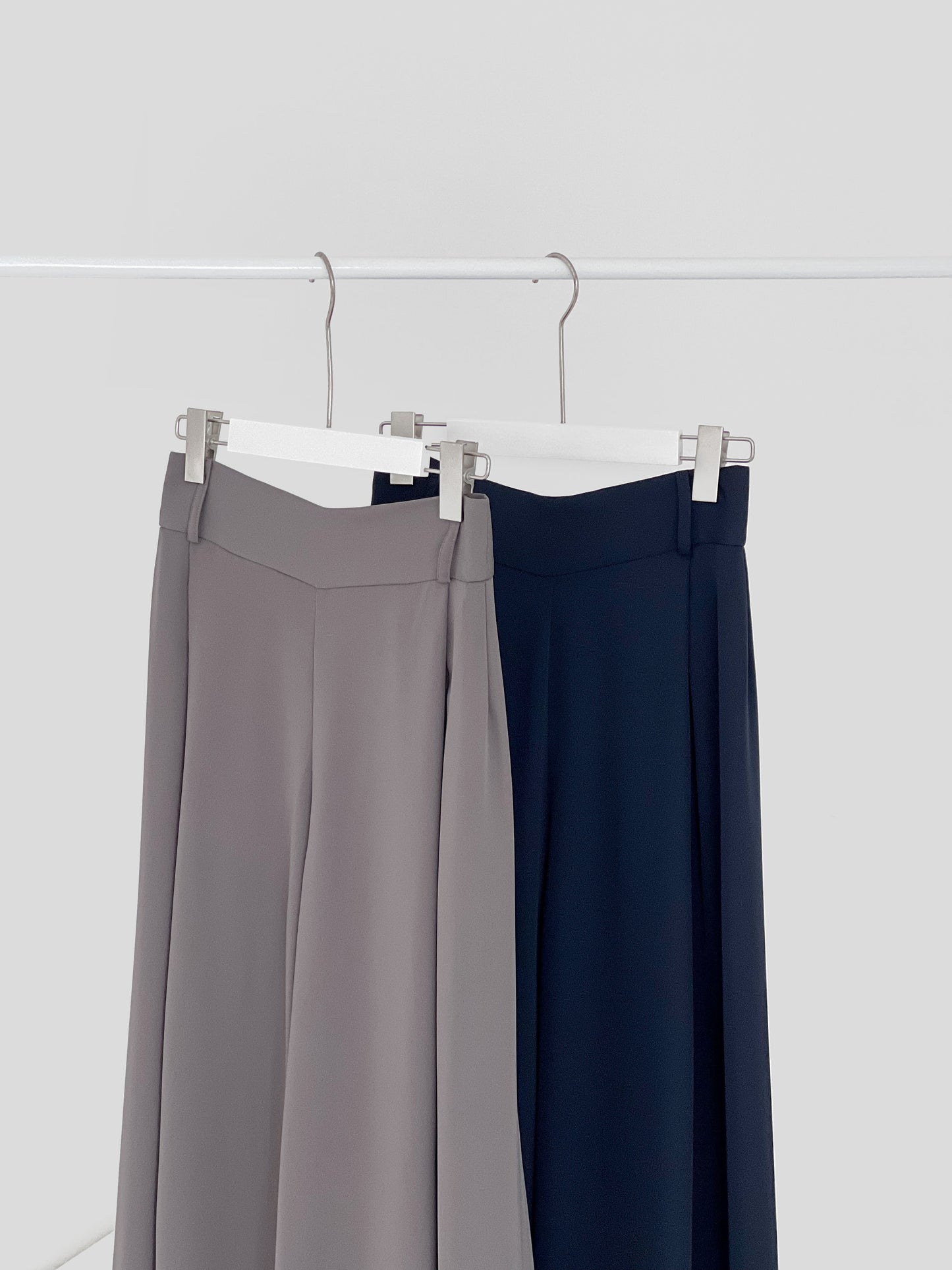 Heidi Open Slit Wide Leg Pant - Navy