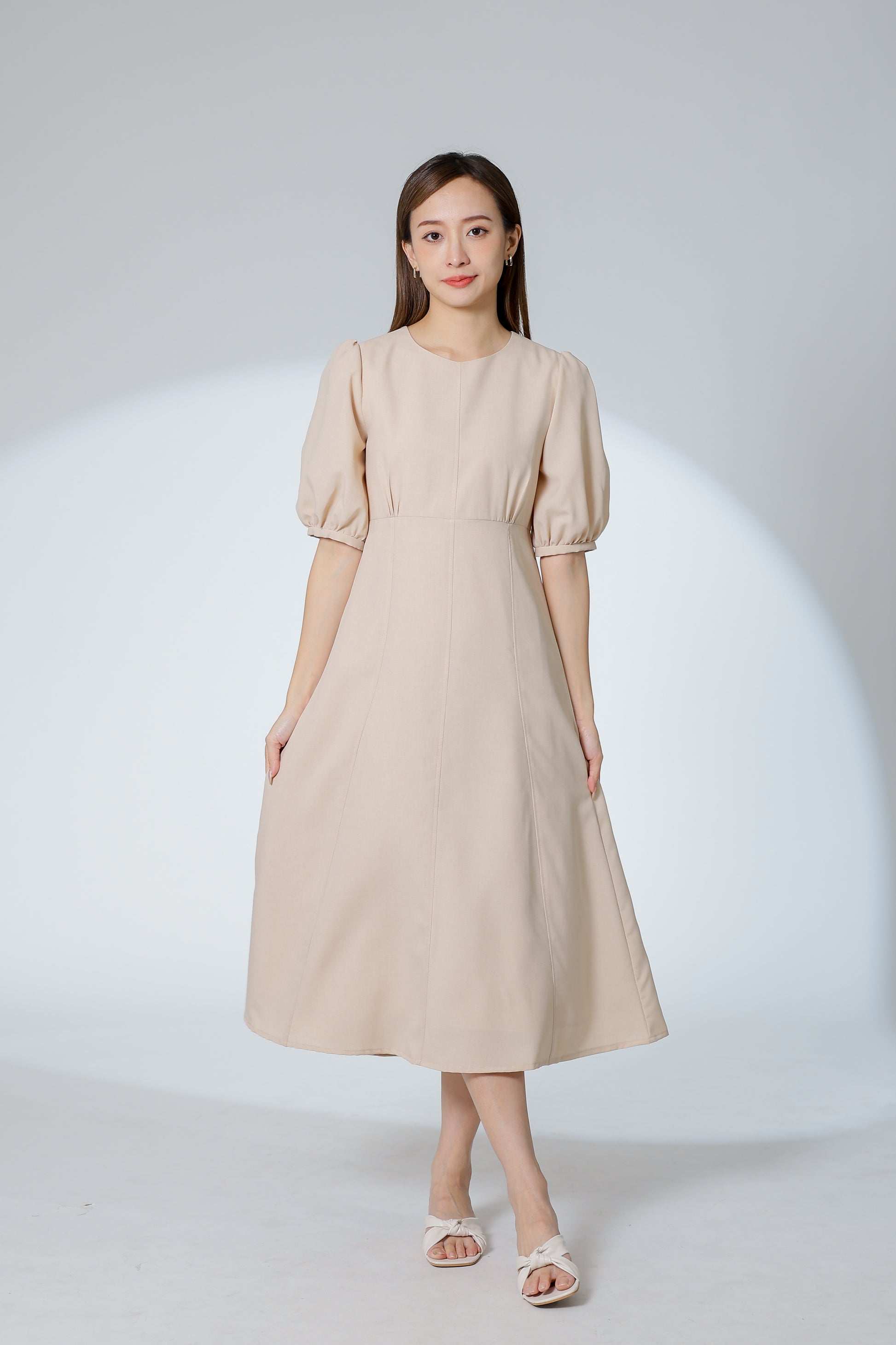 Hendrika Midi Dress - Beige