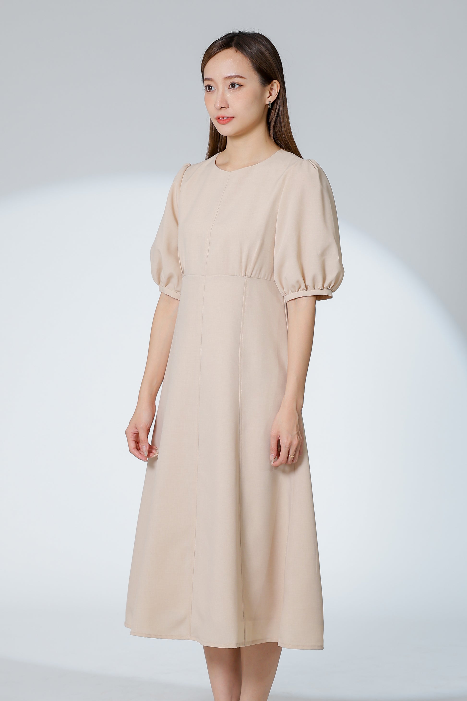 Hendrika Midi Dress - Beige