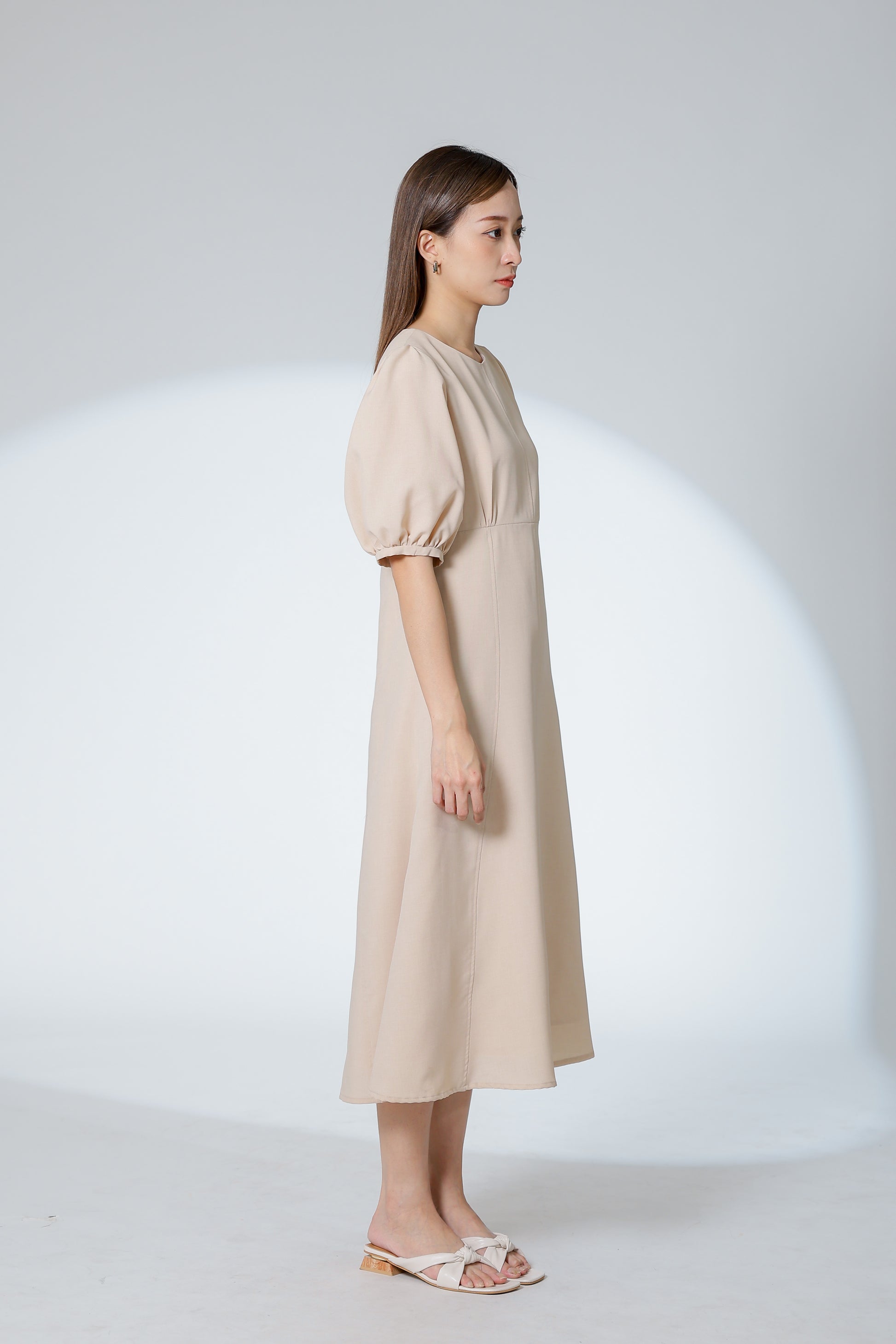 Hendrika Midi Dress - Beige