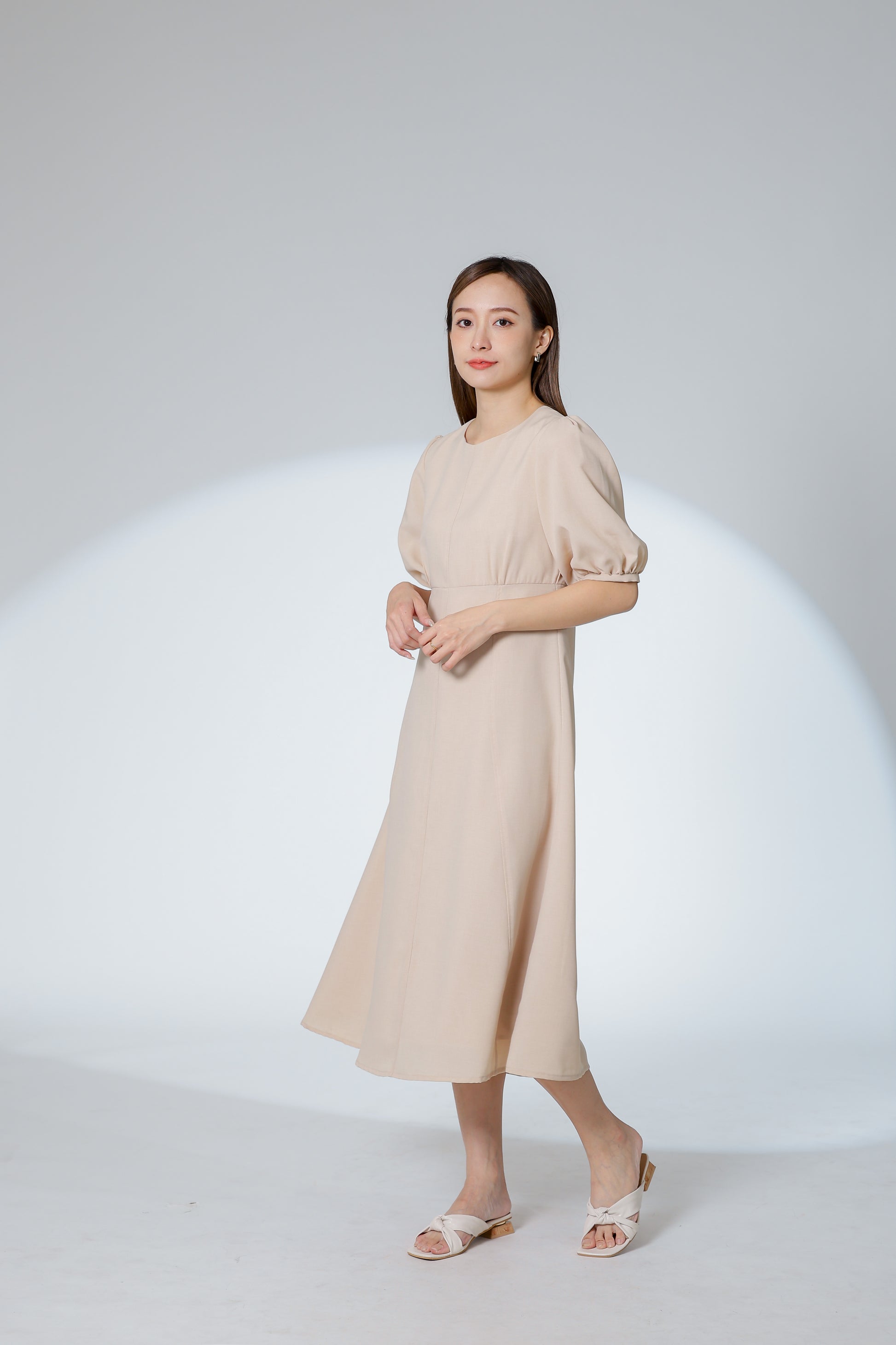 Hendrika Midi Dress - Beige