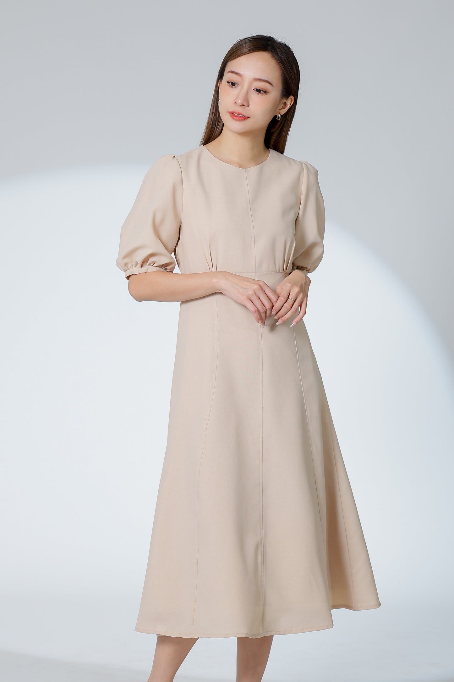 Hendrika Midi Dress - Beige