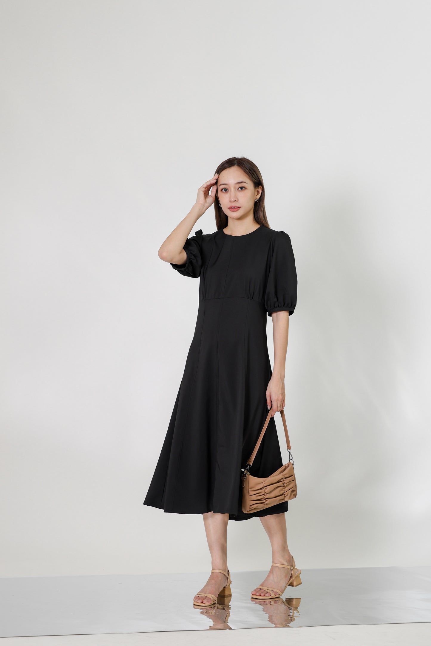 Hendrika Midi Dress - Black