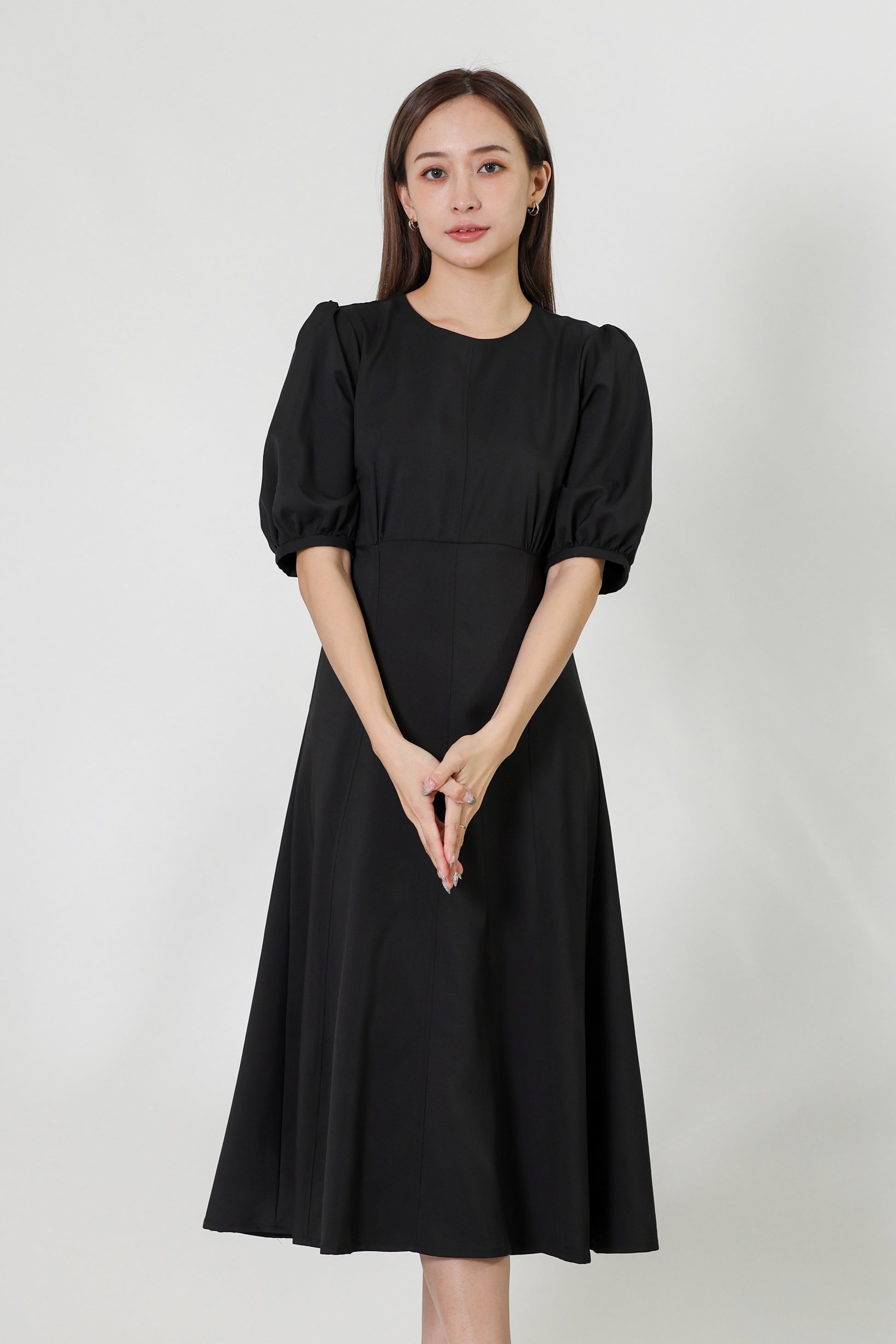 Hendrika Midi Dress - Black