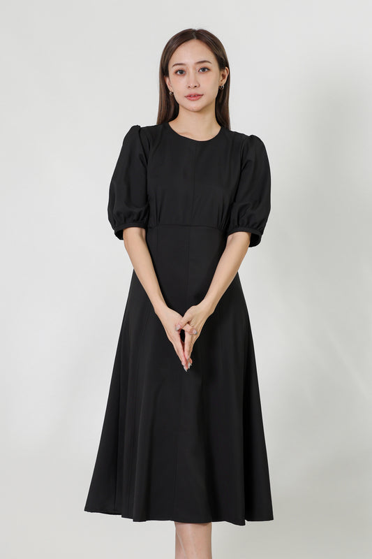 Hendrika Midi Dress - Black
