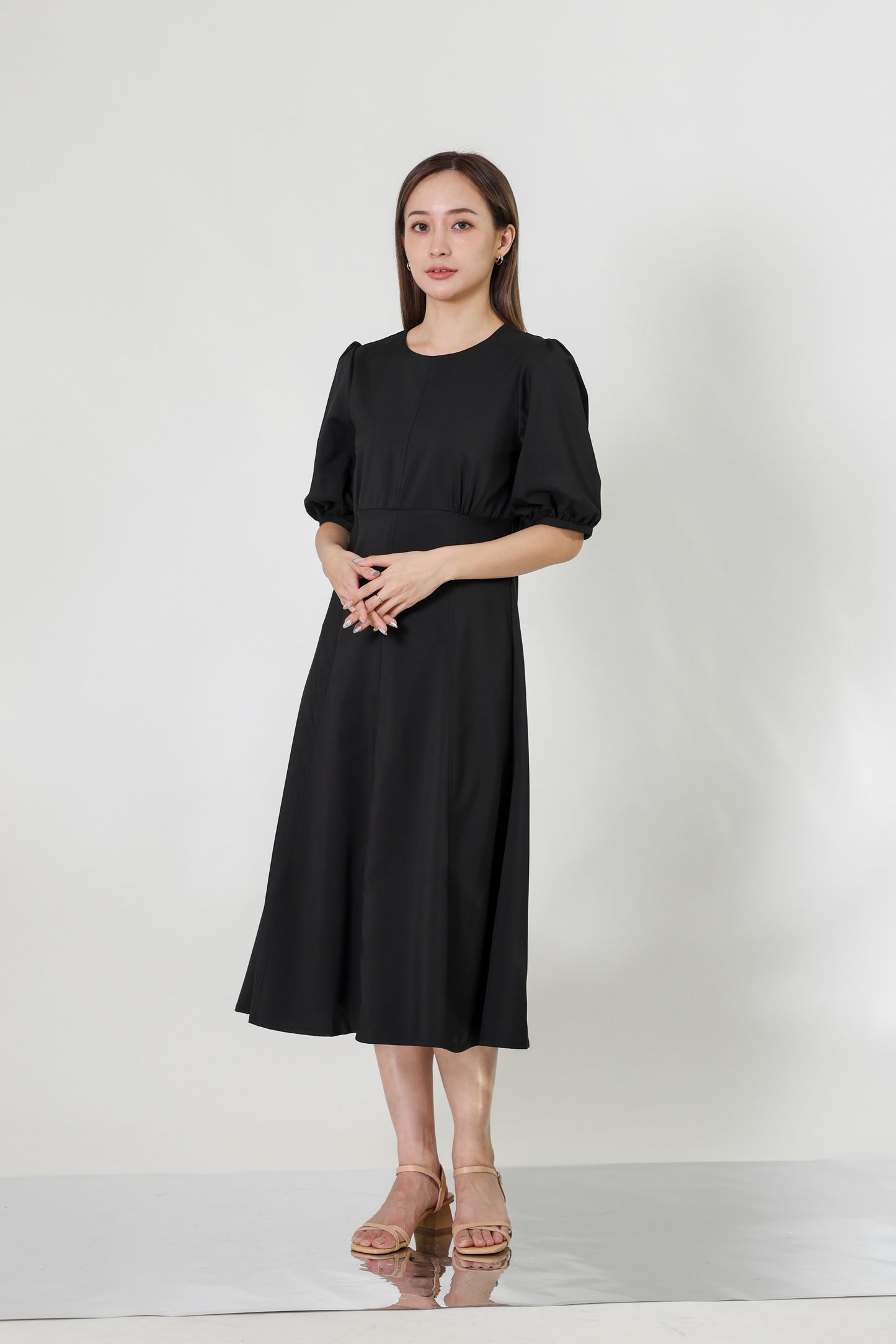 Hendrika Midi Dress - Black