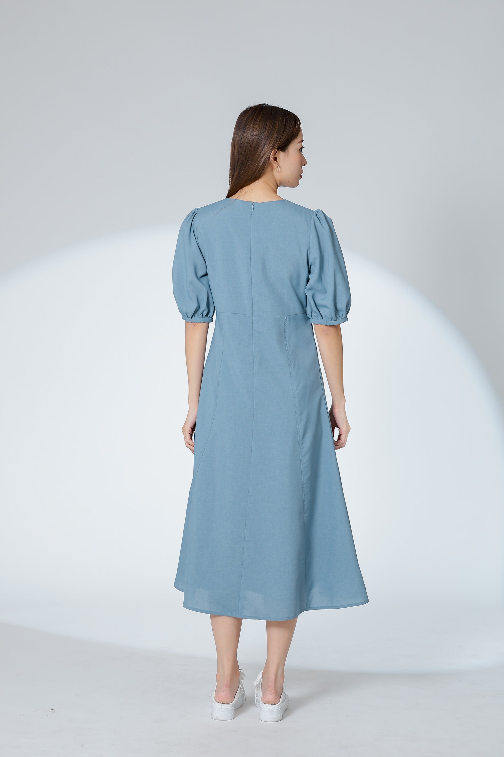Hendrika Midi Dress - Steel Blue