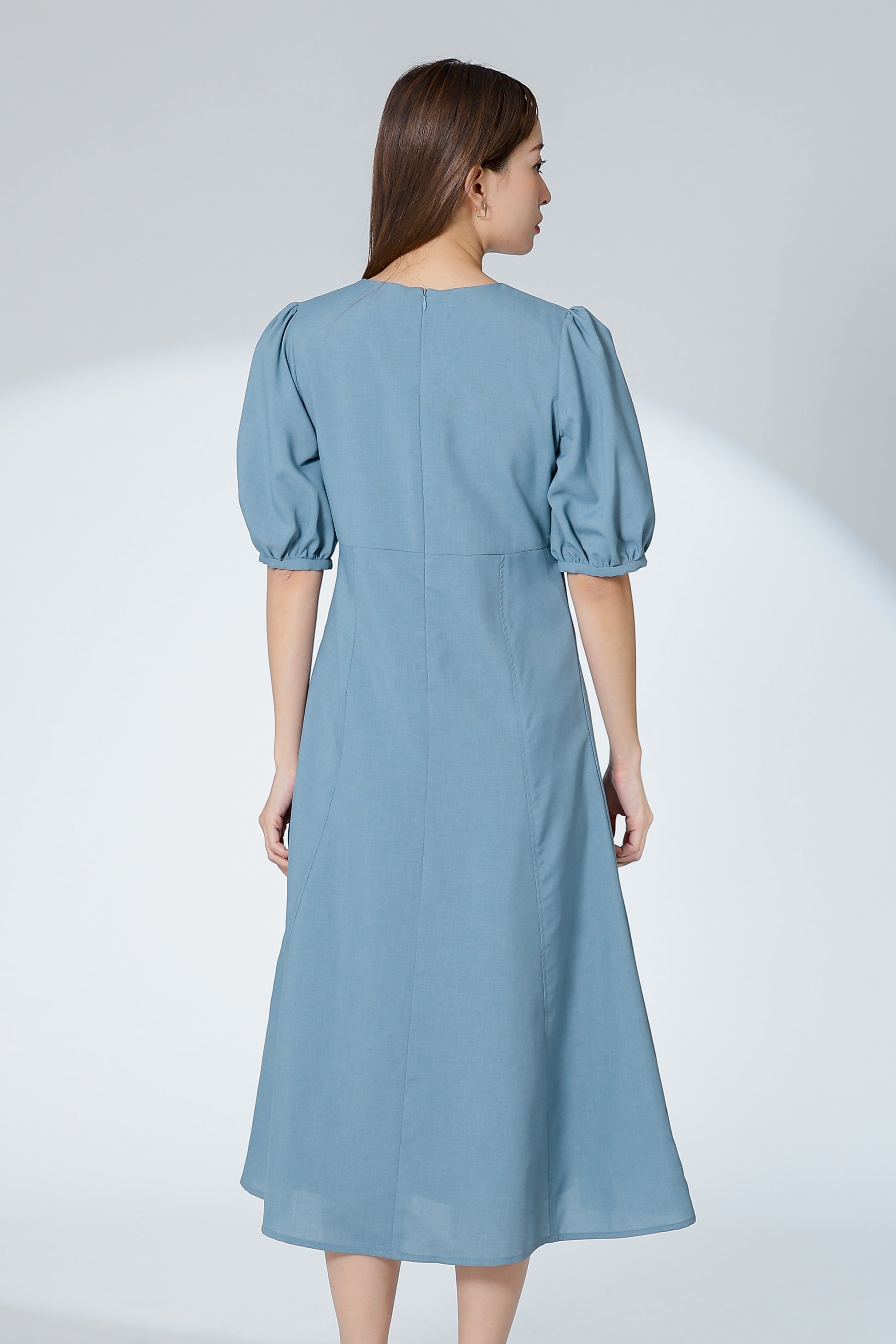Hendrika Midi Dress - Steel Blue