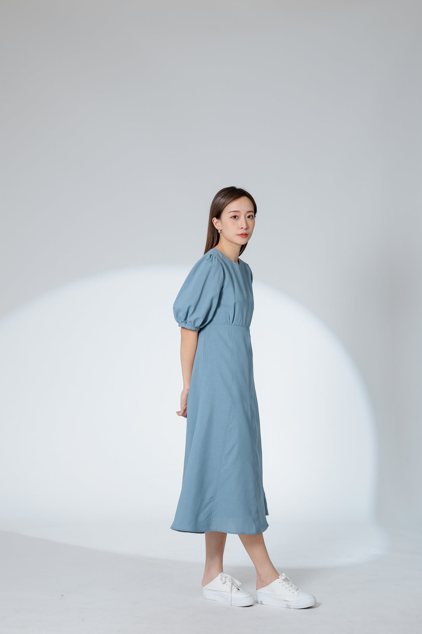 Hendrika Midi Dress - Steel Blue