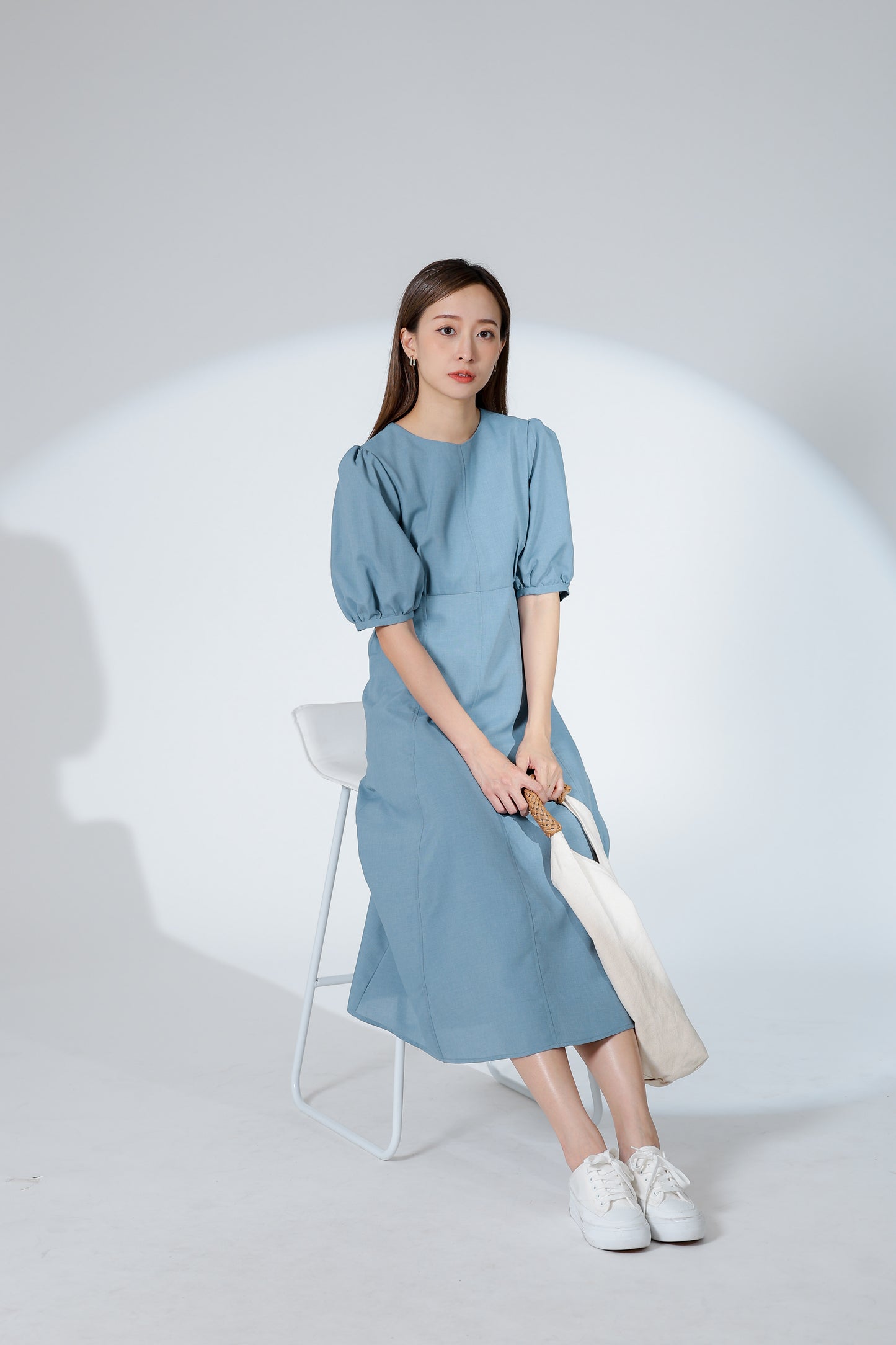 Hendrika Midi Dress - Steel Blue