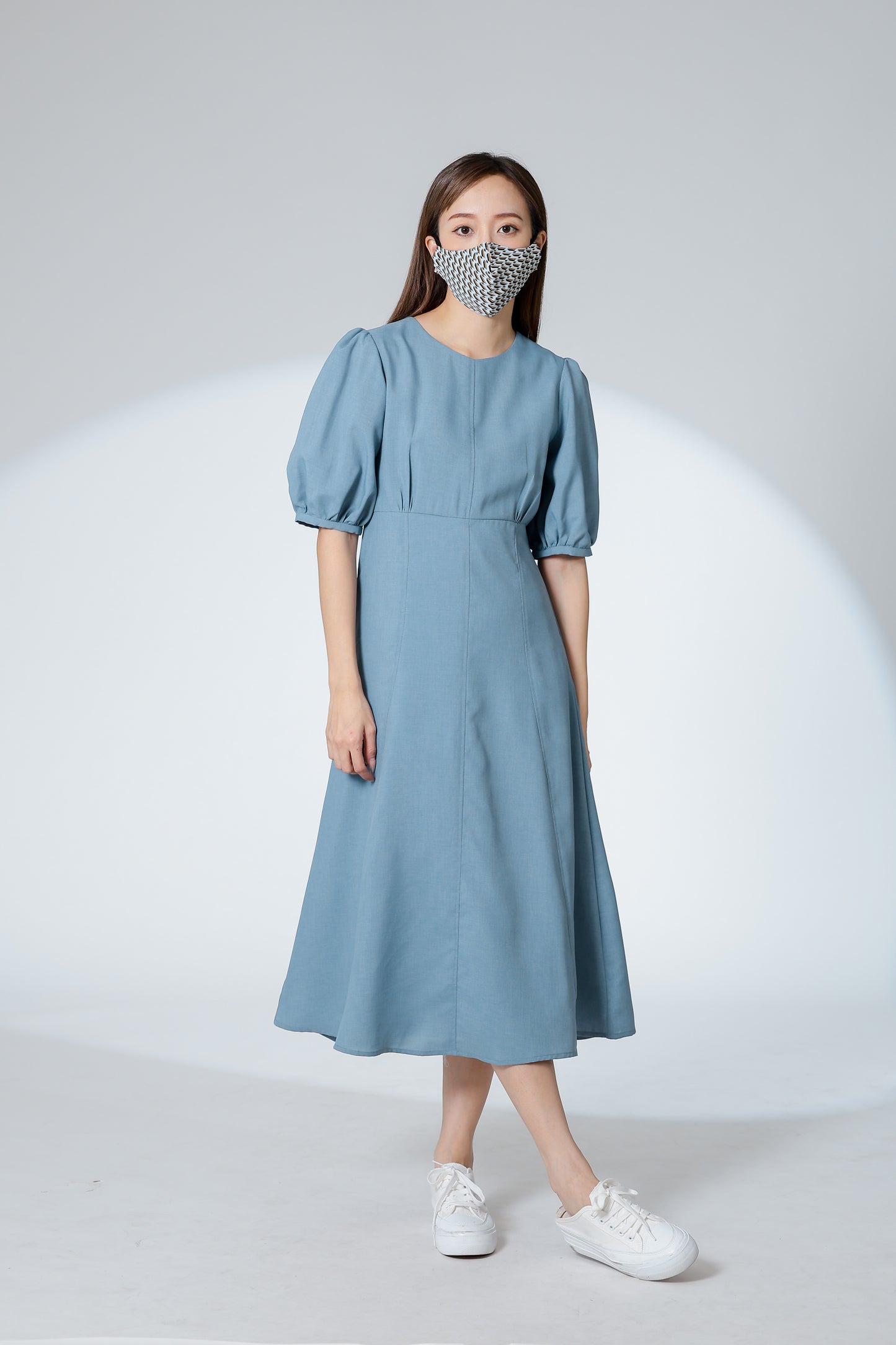 Hendrika Midi Dress - Steel Blue