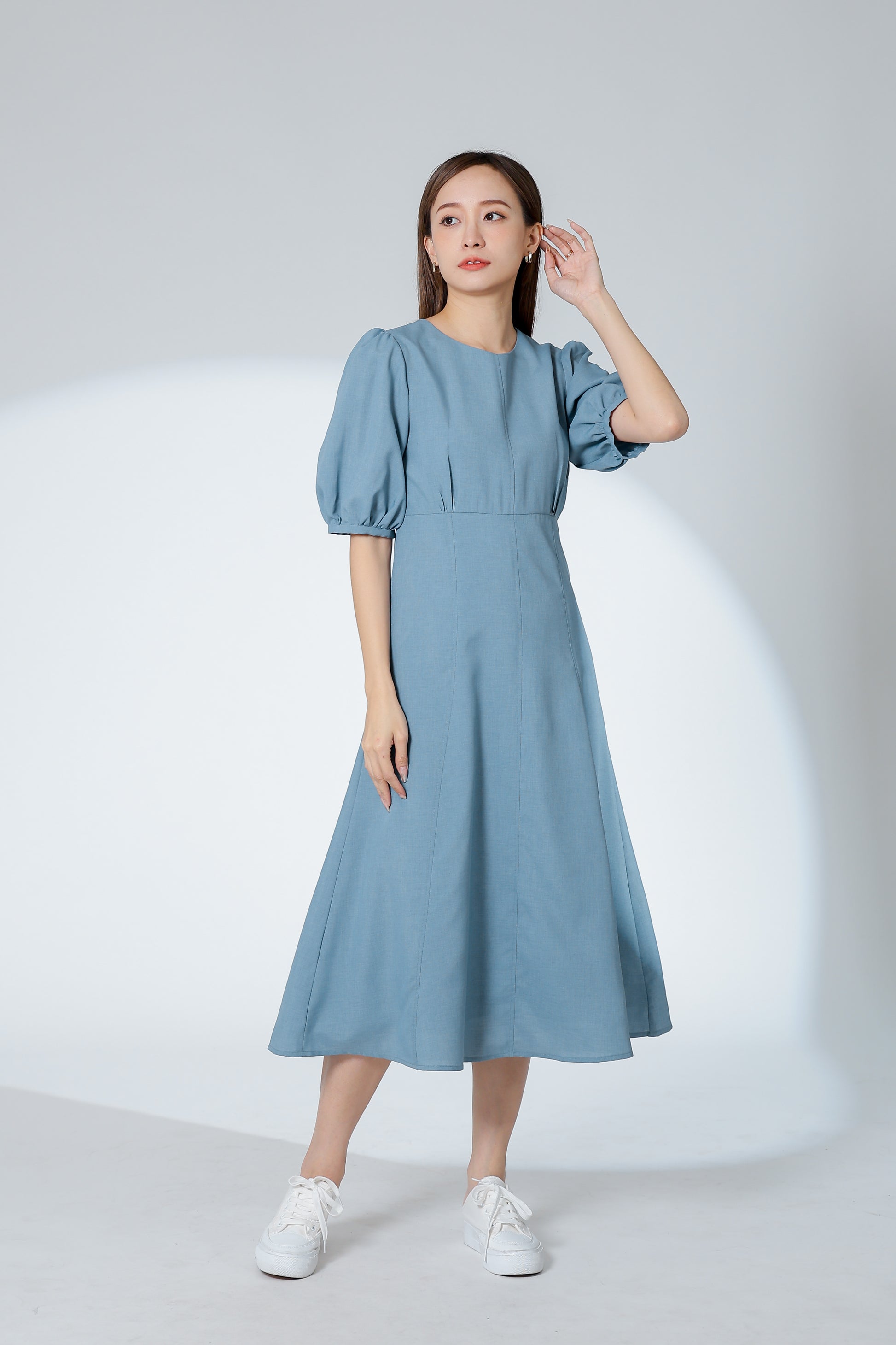 Hendrika Midi Dress - Steel Blue