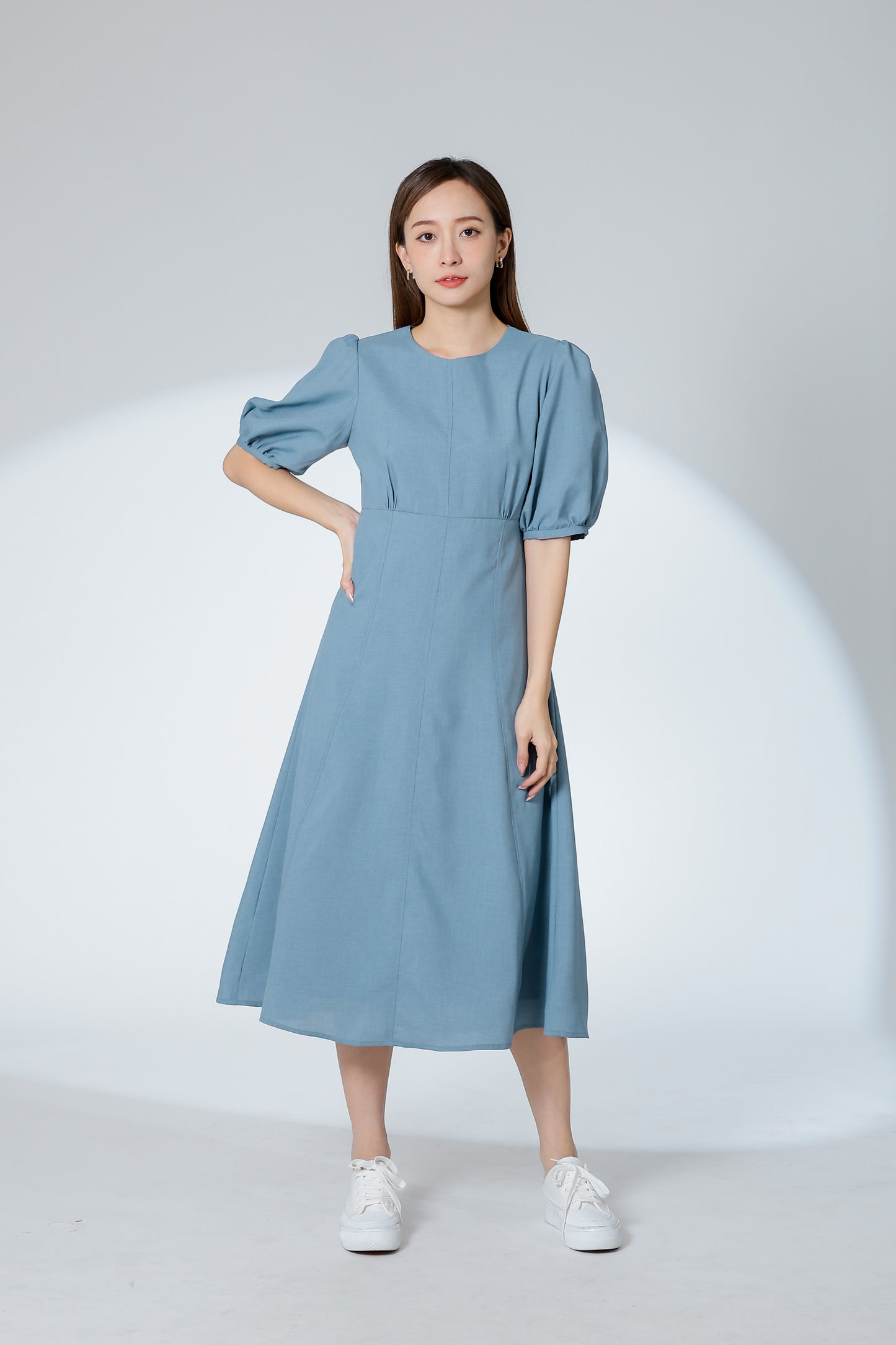 Hendrika Midi Dress - Steel Blue