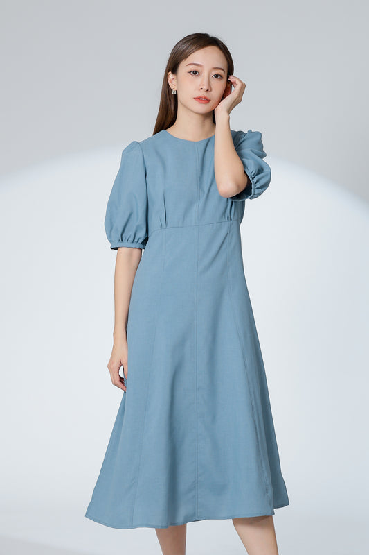 Hendrika Midi Dress - Steel Blue