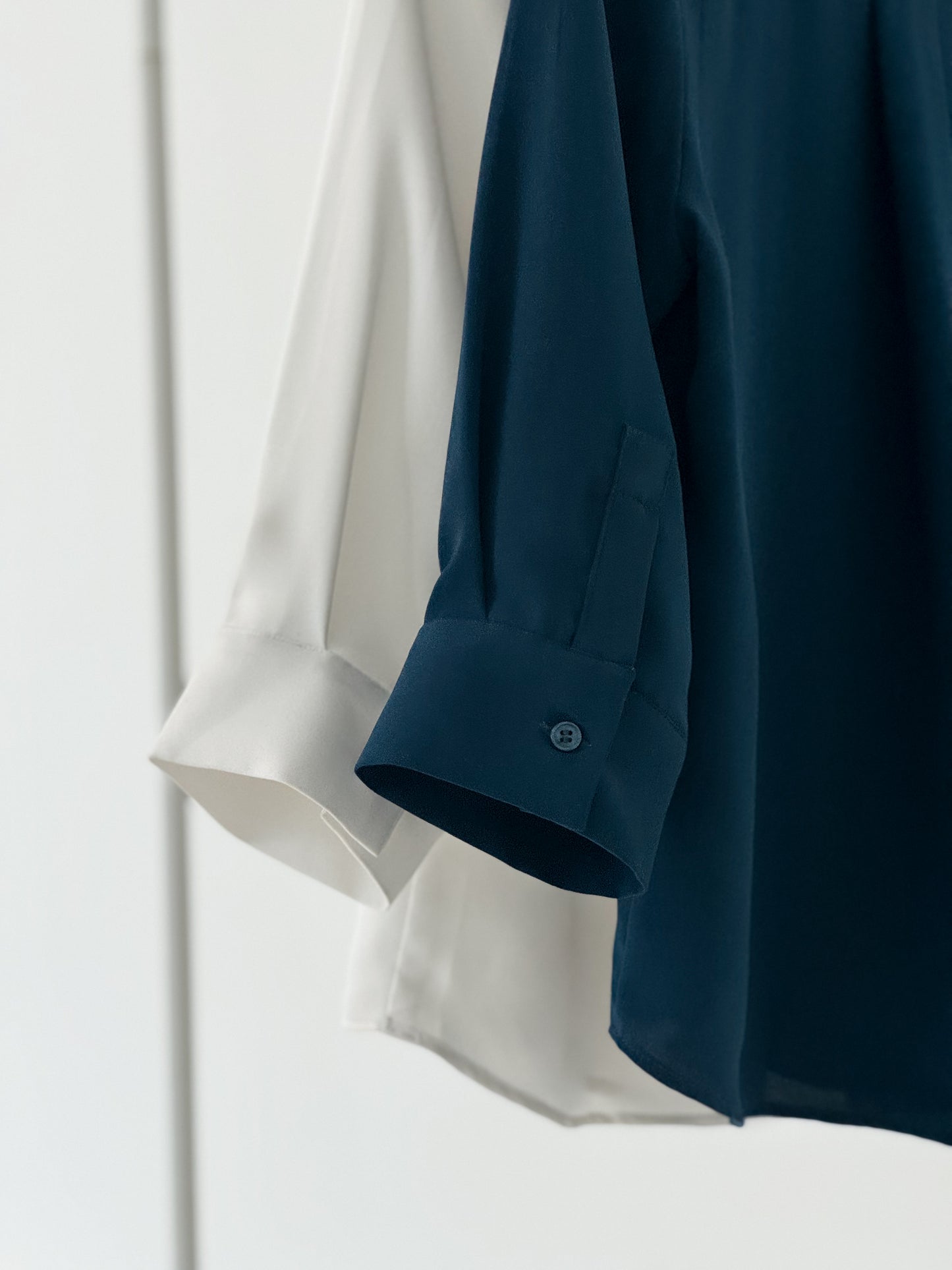 Hestia Collared V Neck Shirt - Ivory