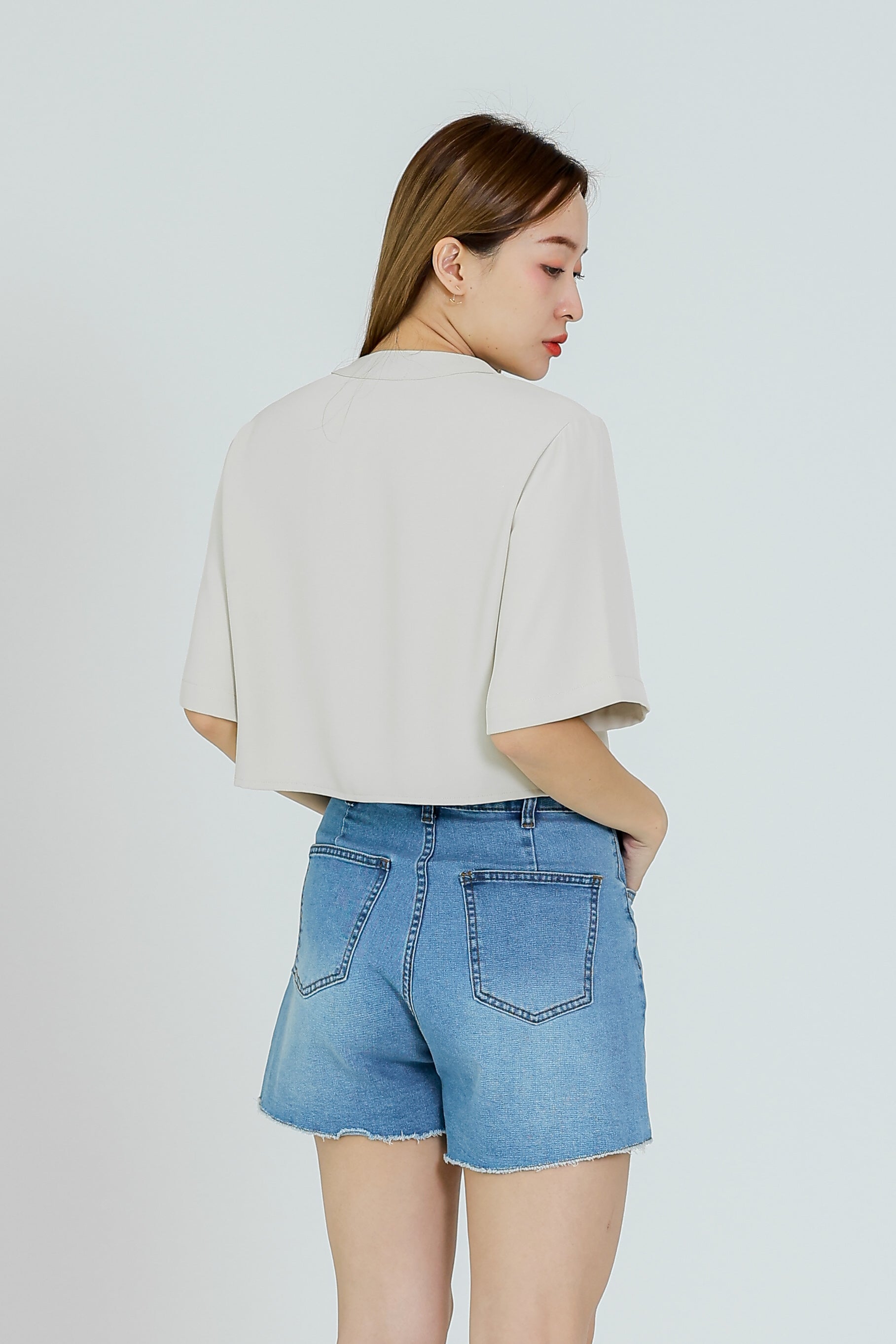 Hillary Bell Sleeve Top - Beige